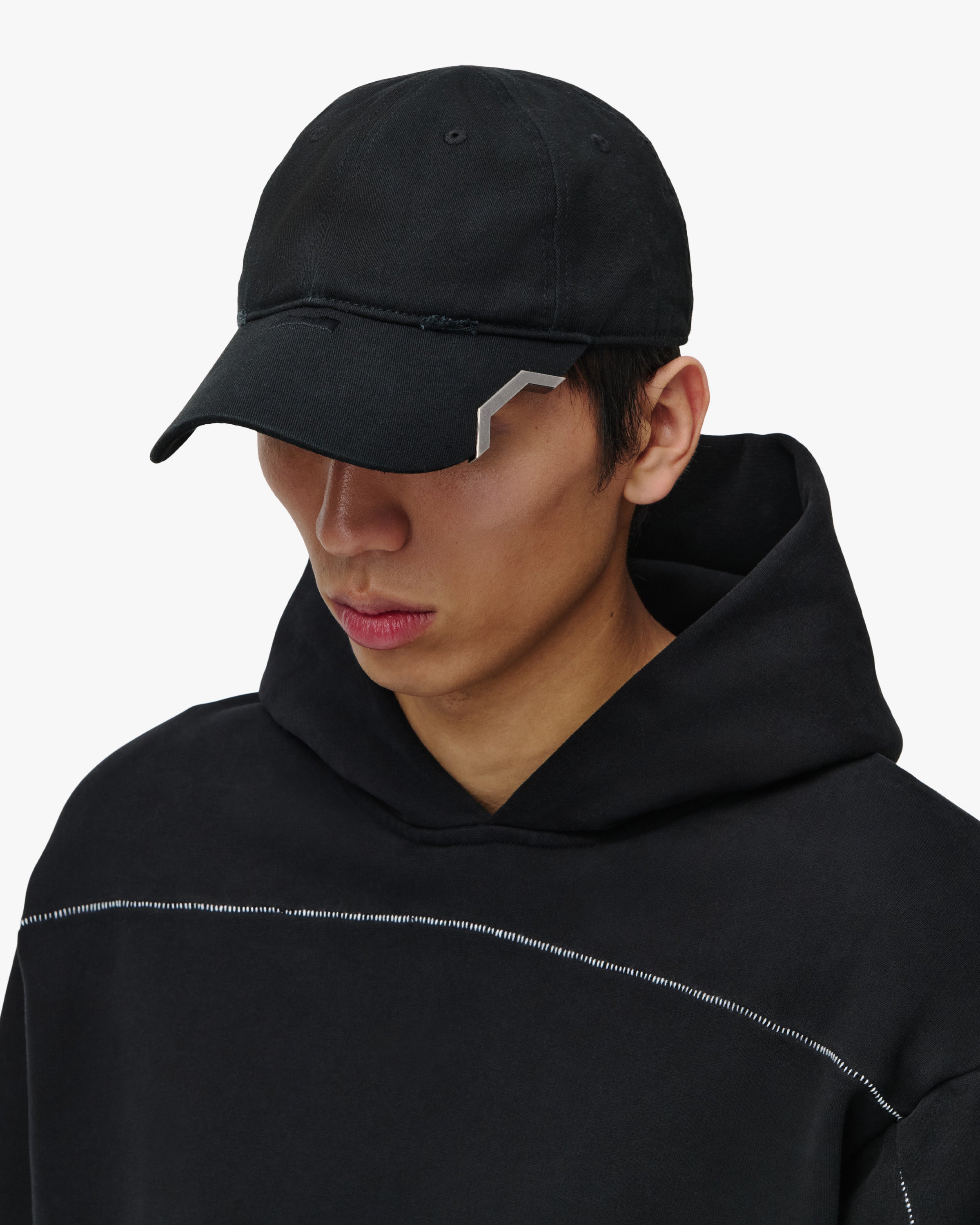 'YOUNES' METAL-TRIM CAP – WASHED BLACK