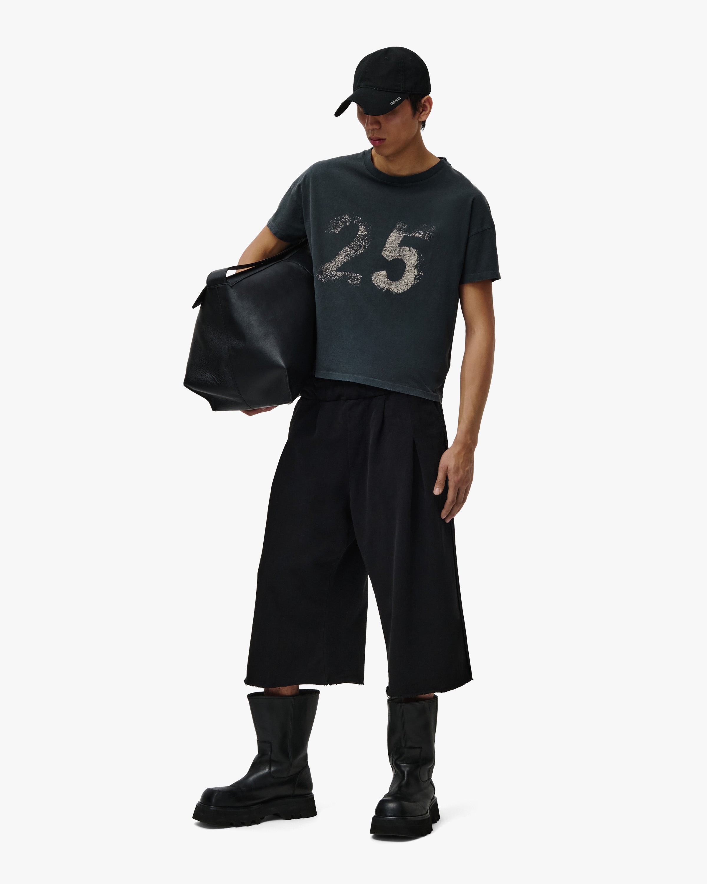 'RACHID' CUT-OUT CAP – WASHED BLACK