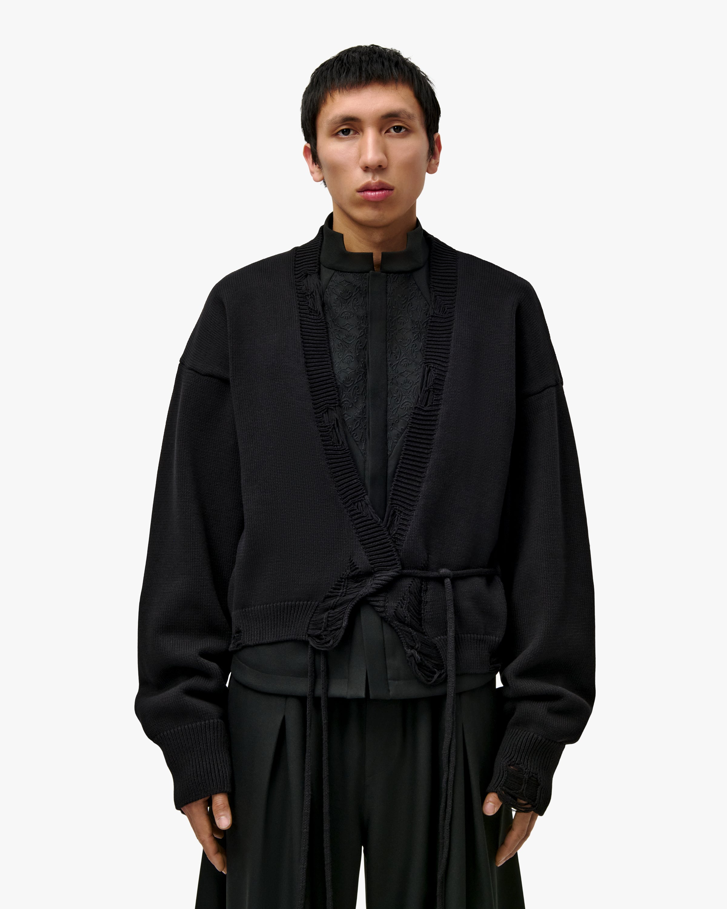 'KIKI' ENTITY KIMONO CARDIGAN - BLACK