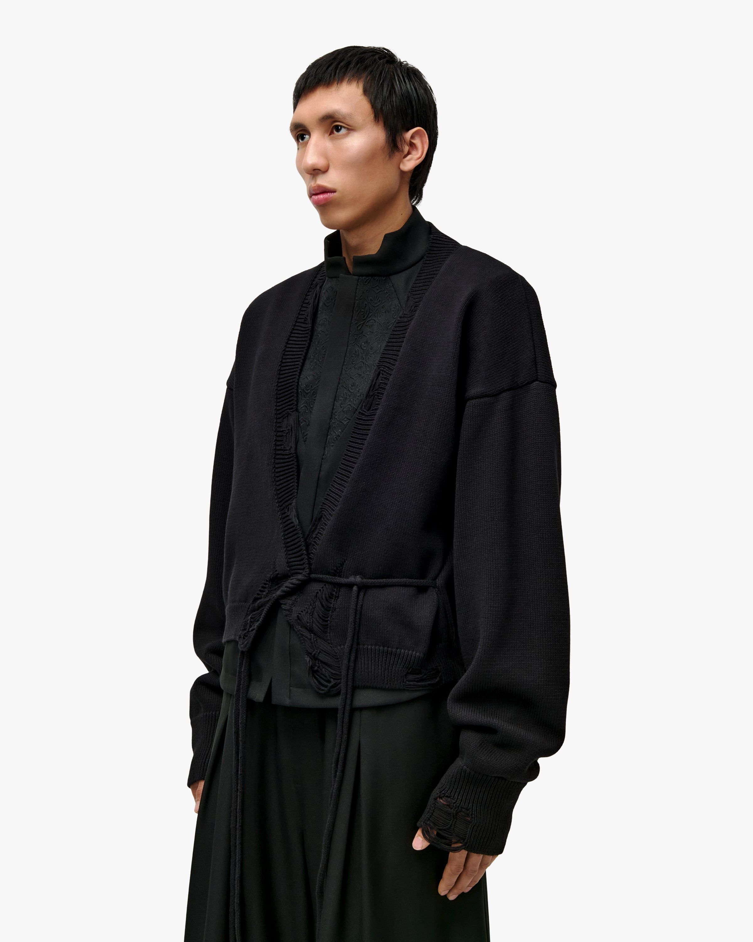 'KIKI' ENTITY KIMONO CARDIGAN - BLACK