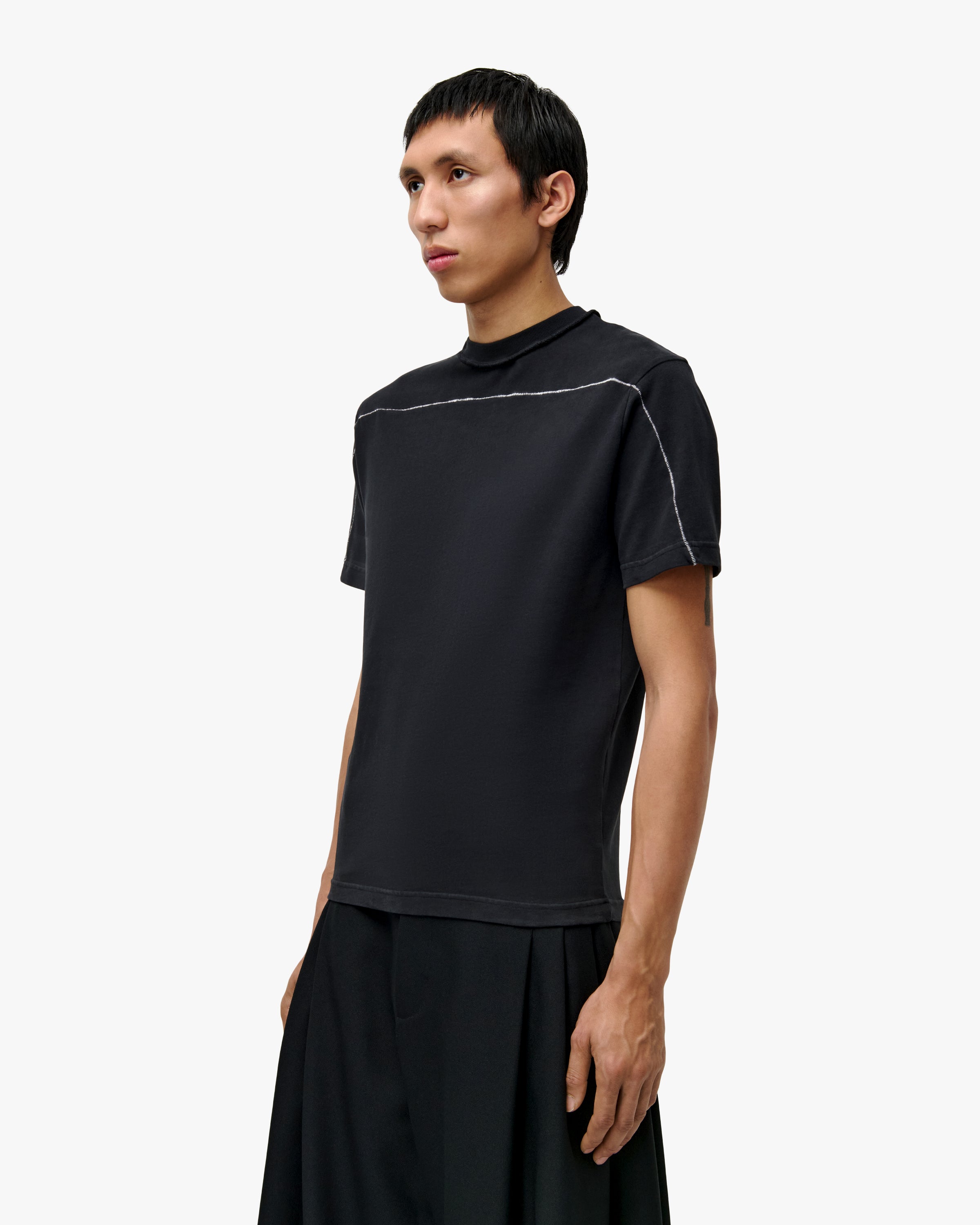 'LATIF' FITTED T-SHIRT – WASHED BLACK