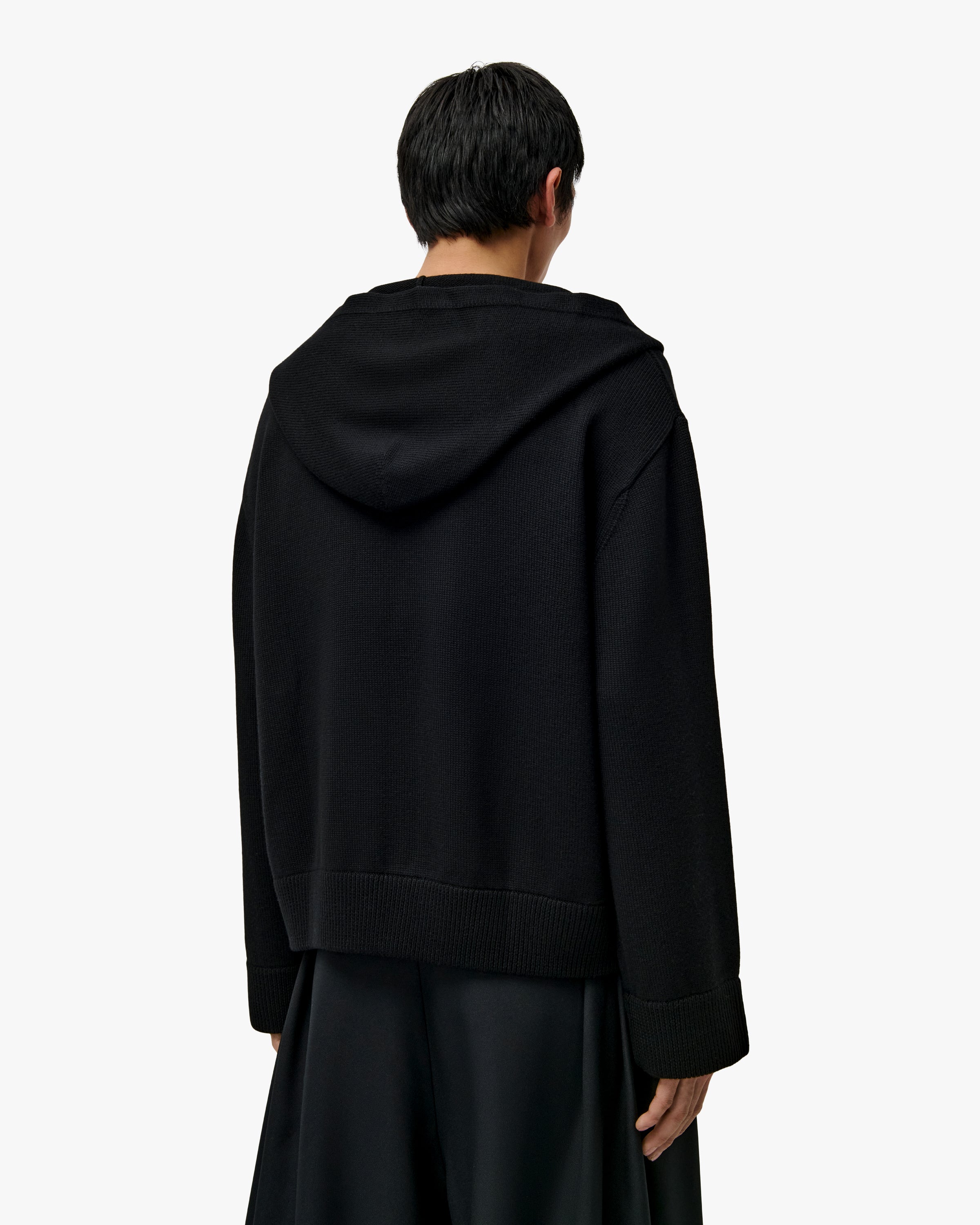 'DJAMAL' MERINO KNIT ZIPPER – BLACK