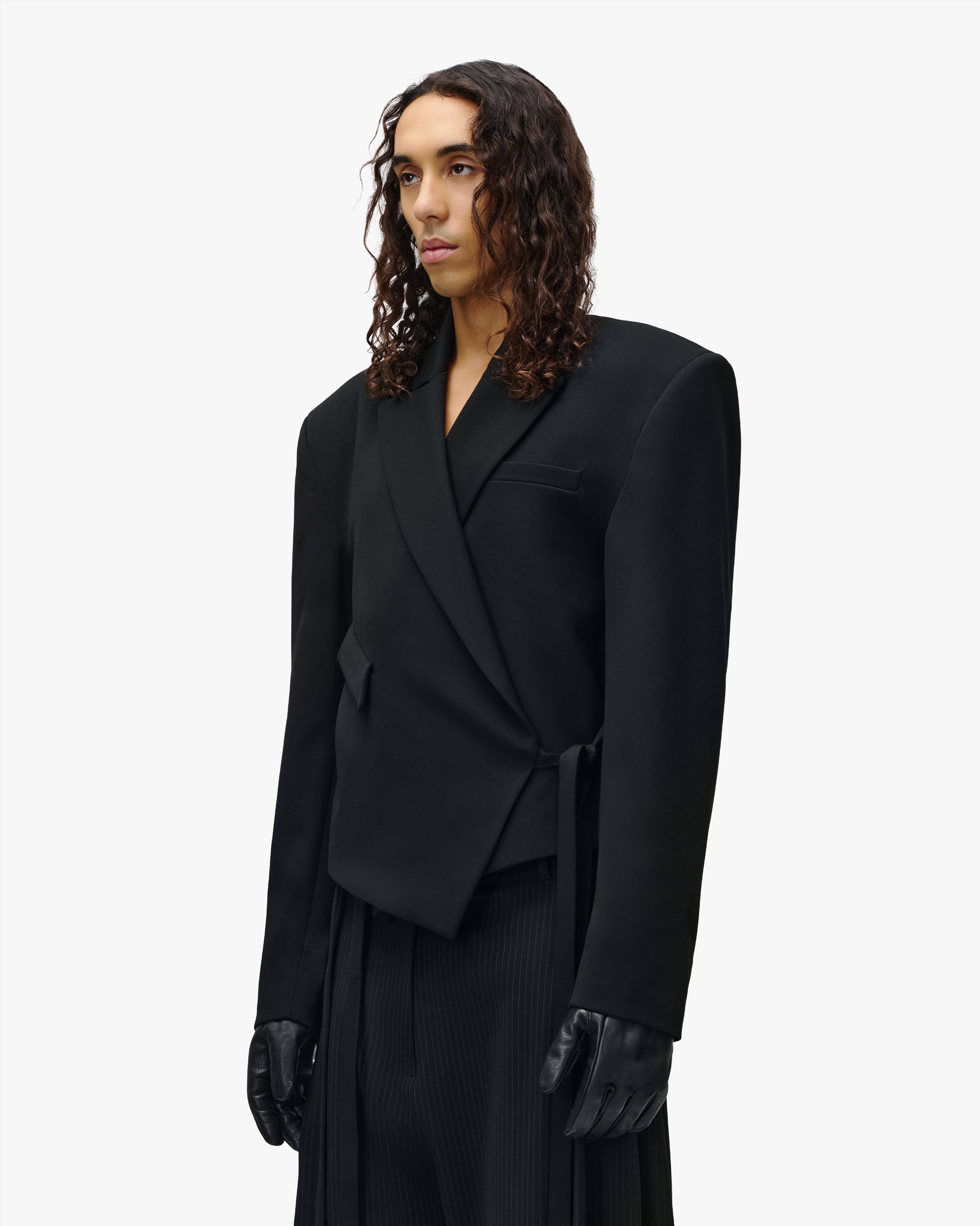 'LOU' Kimono Blazer - Black