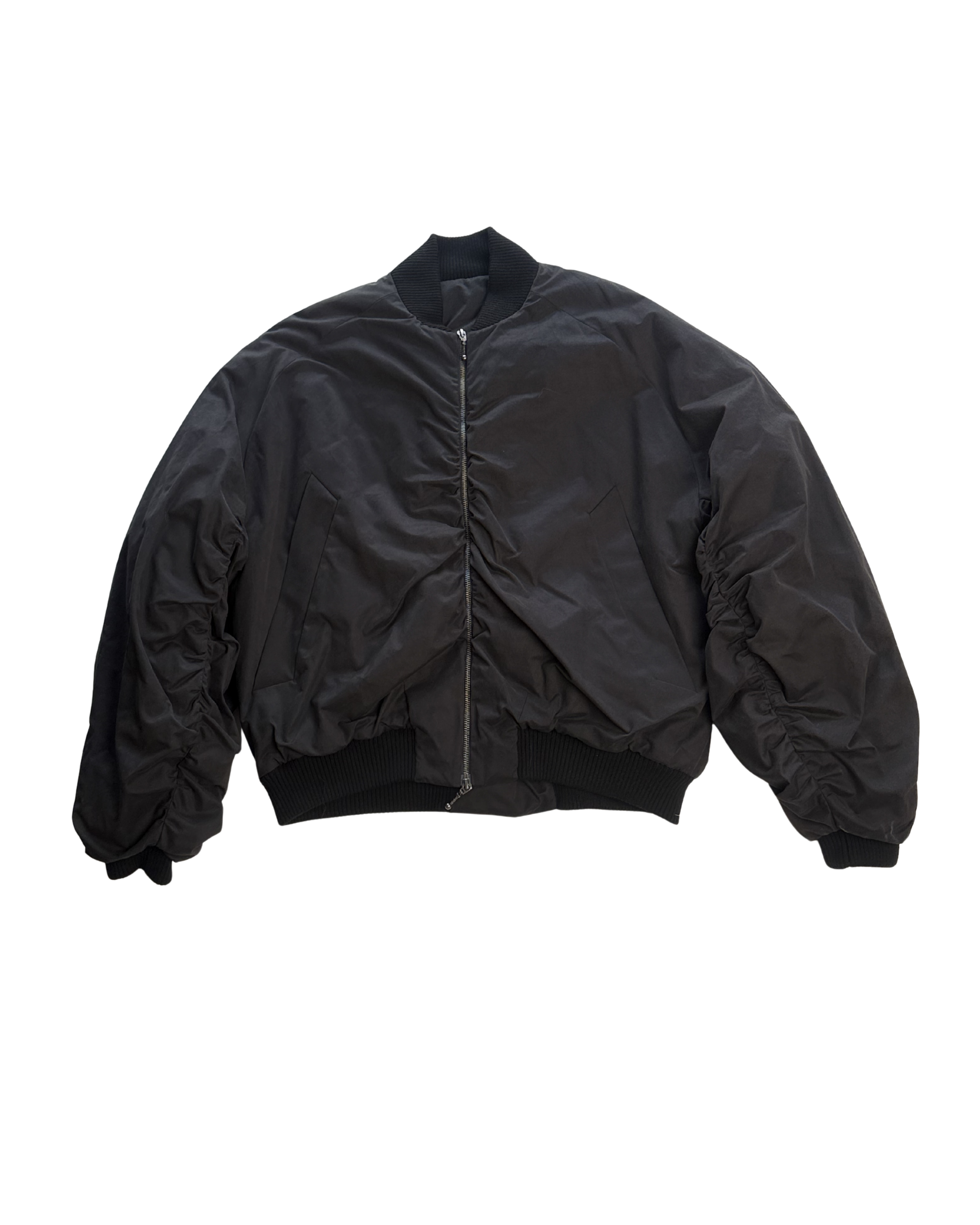 067 NYLON BOMBER JACKET – BLACK