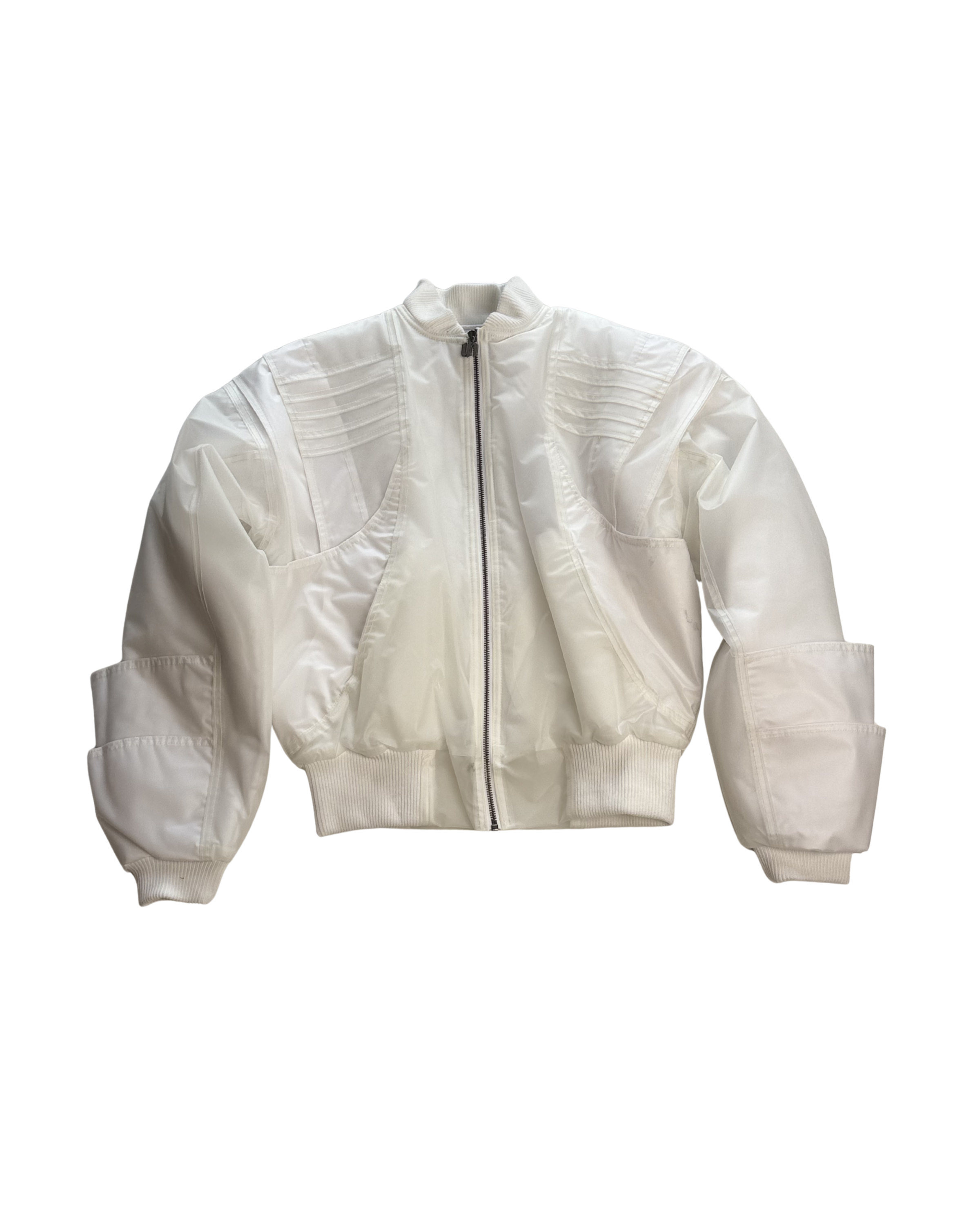 070 TRANSPARENT BOMBER – WHITE TRANSLUCENT