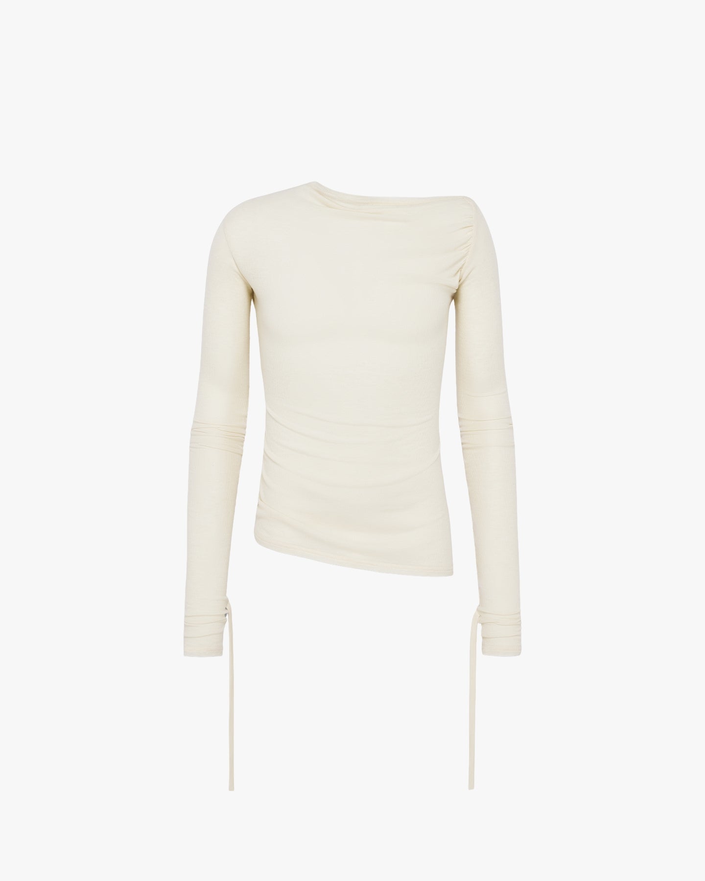 'TYRON' MENS DRAPED LONGSLEEVE – AGED WHITE