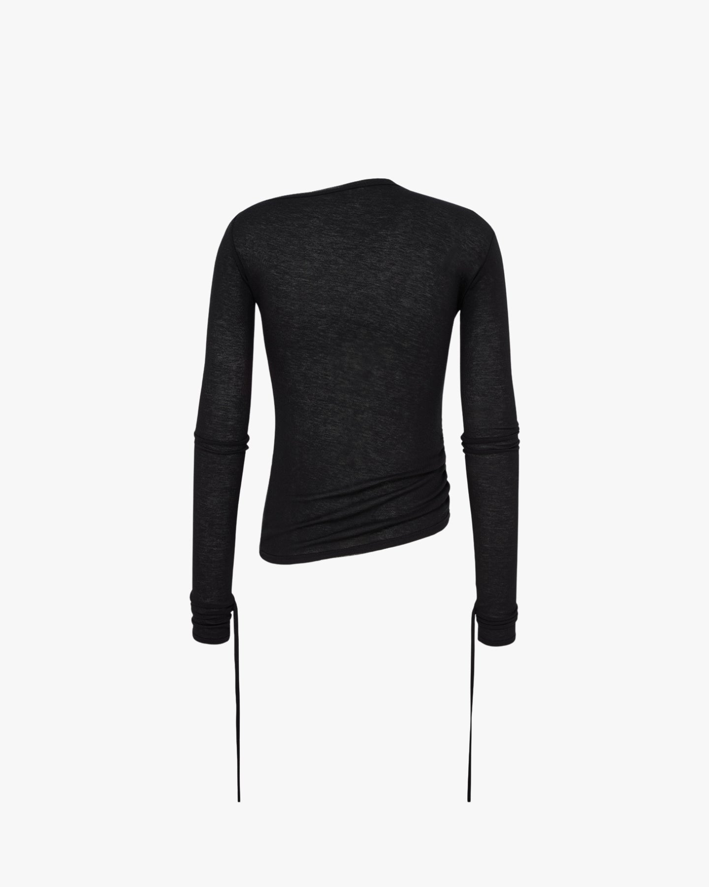 'TYRON' MENS DRAPED LONGSLEEVE – BLACK