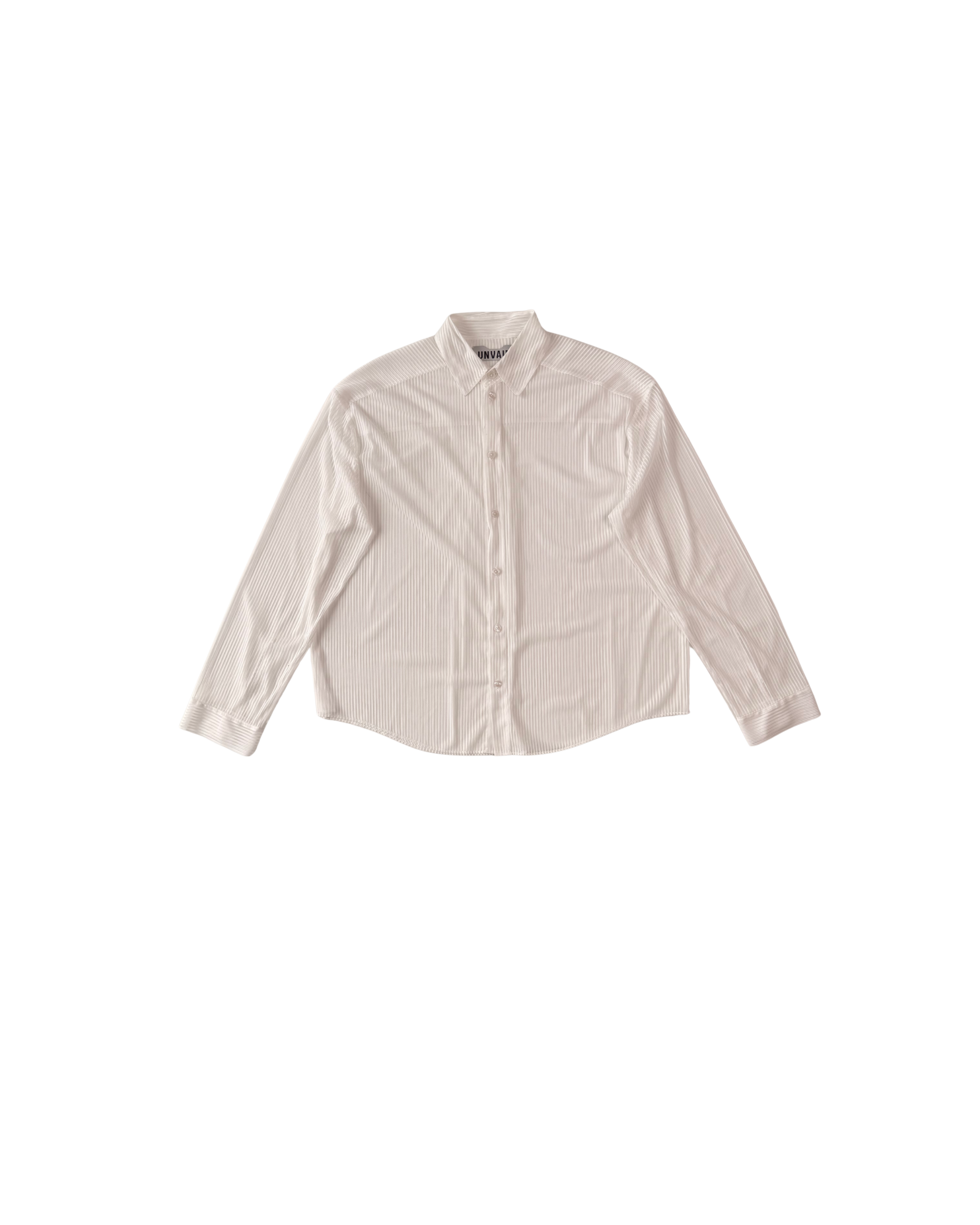 225 WHITE STRIPE SHEER SHIRT