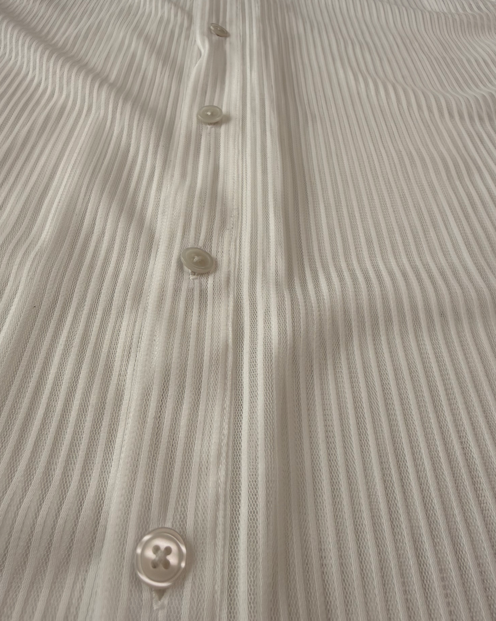 225 WHITE STRIPE SHEER SHIRT
