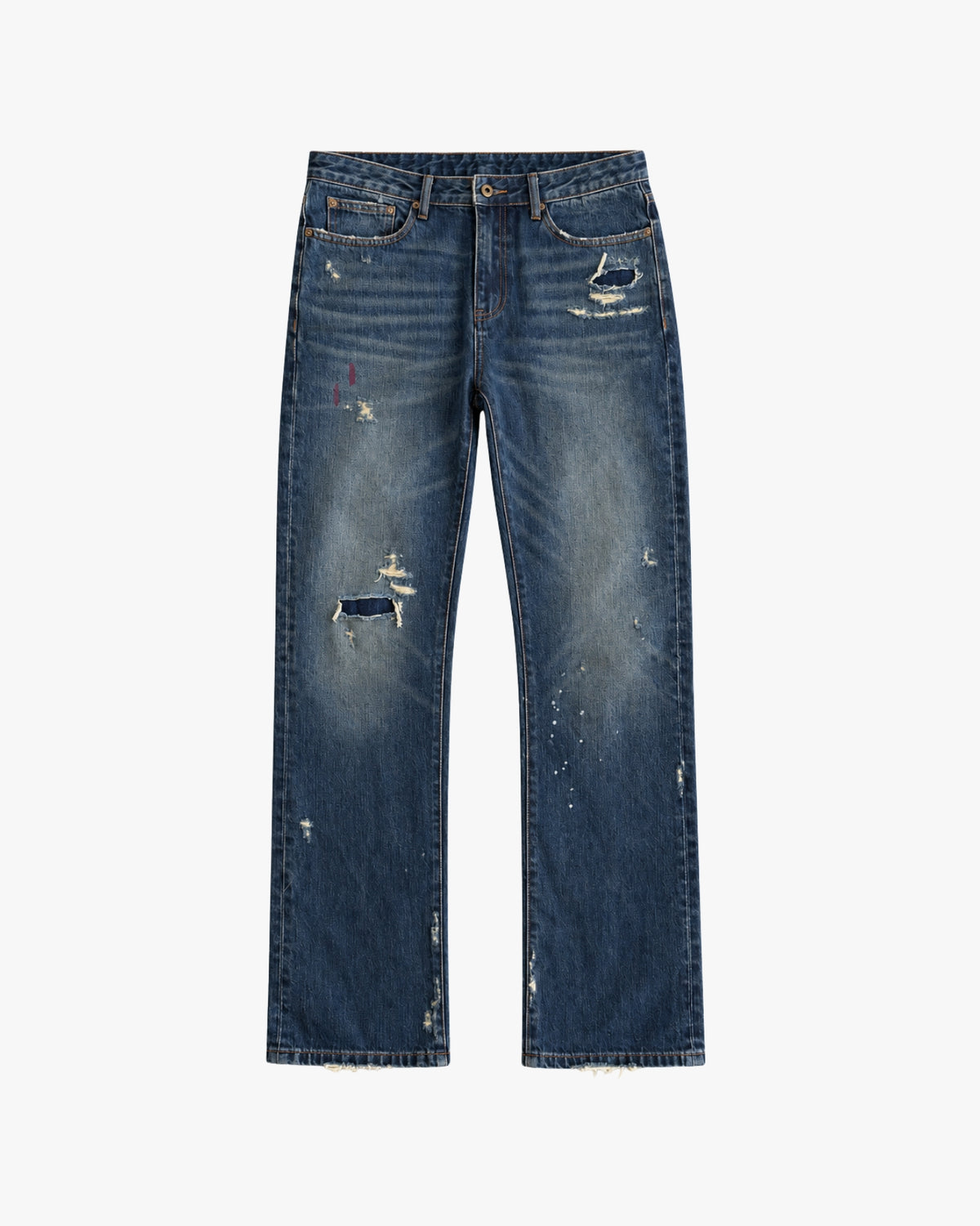 'RIAN' DISTRESSED DENIM – DARK BLUE