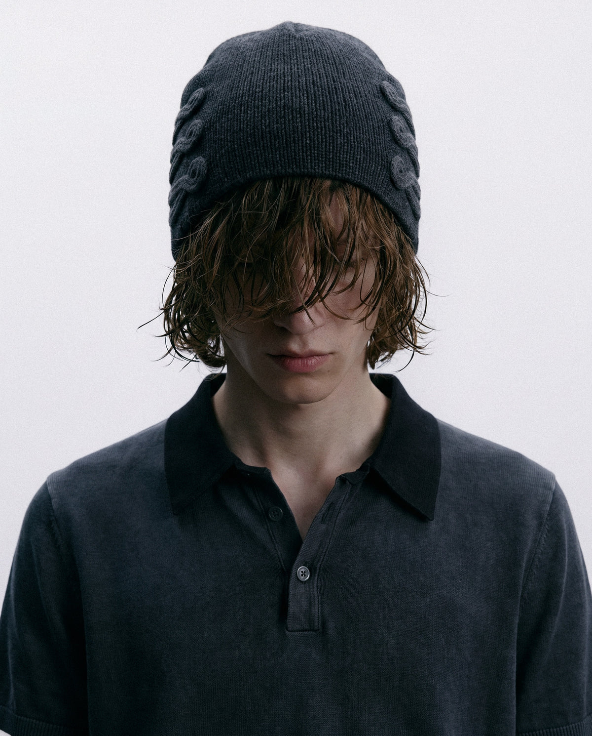 'AMON' LACING BEANIE – WASHED GREY