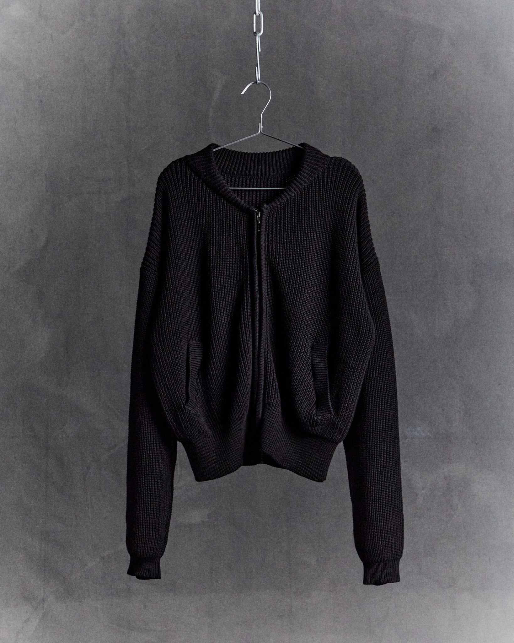 Entity Knit Bomber Jacket - Black