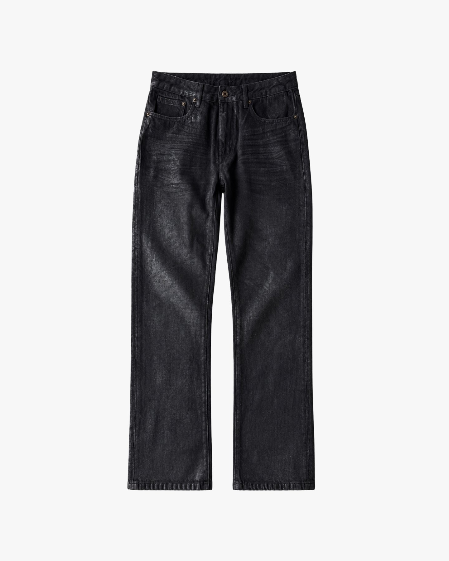 'RIAN' WAXED DENIM – BLACK
