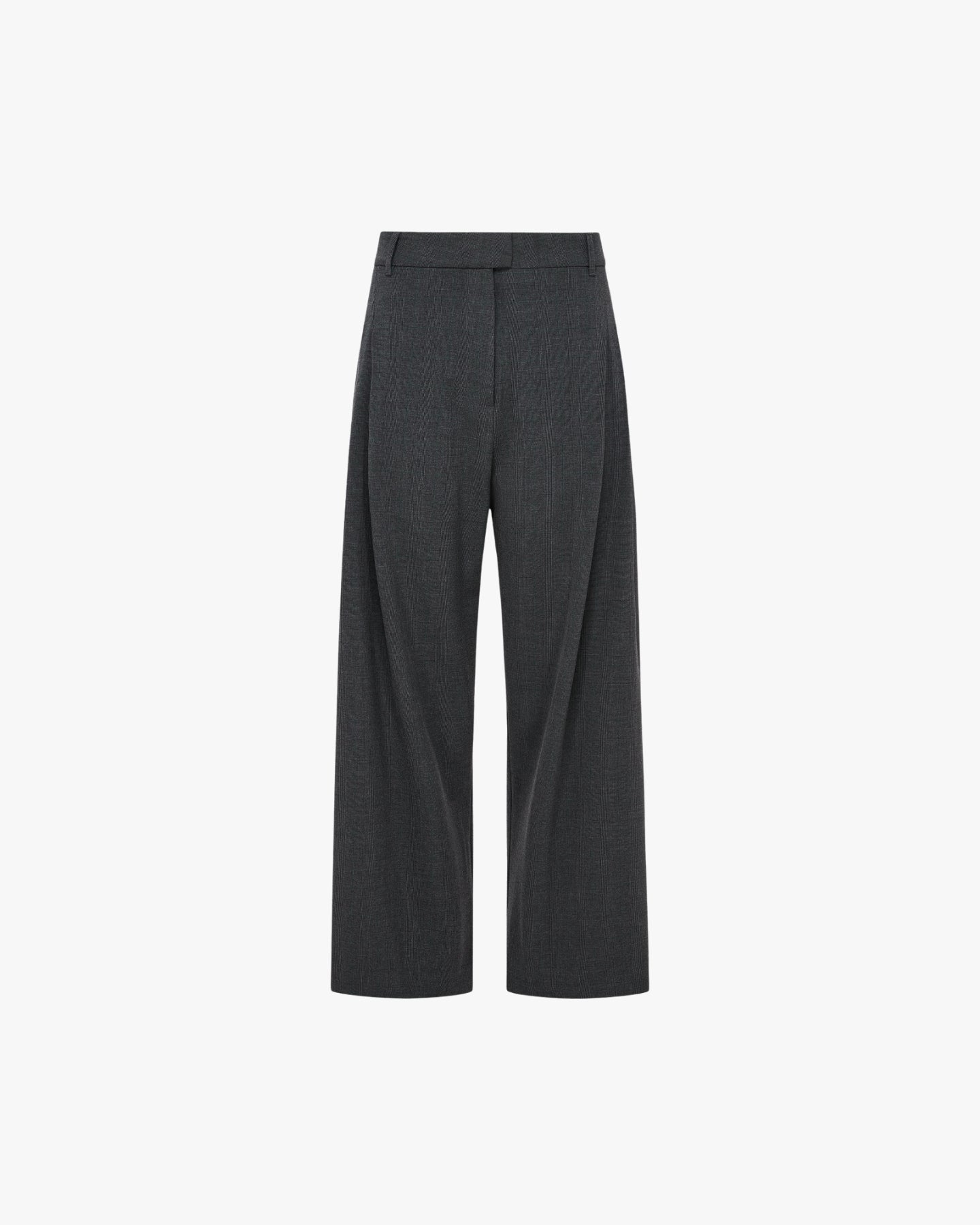'IYAS' PLEATED SUIT PANTS – CHECKED
