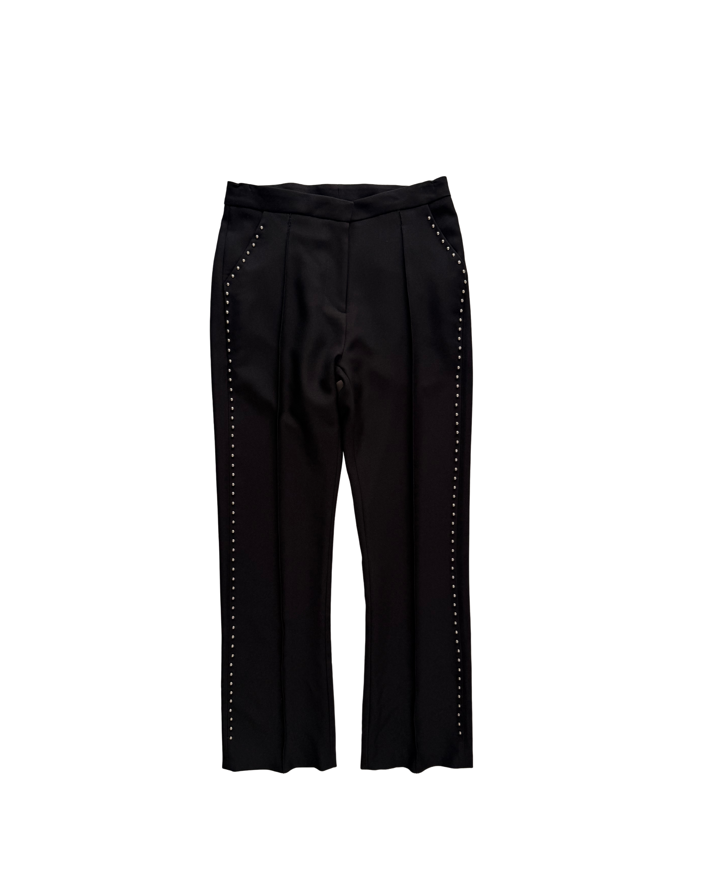 232 SILVER STUDDED SUIT PANTS