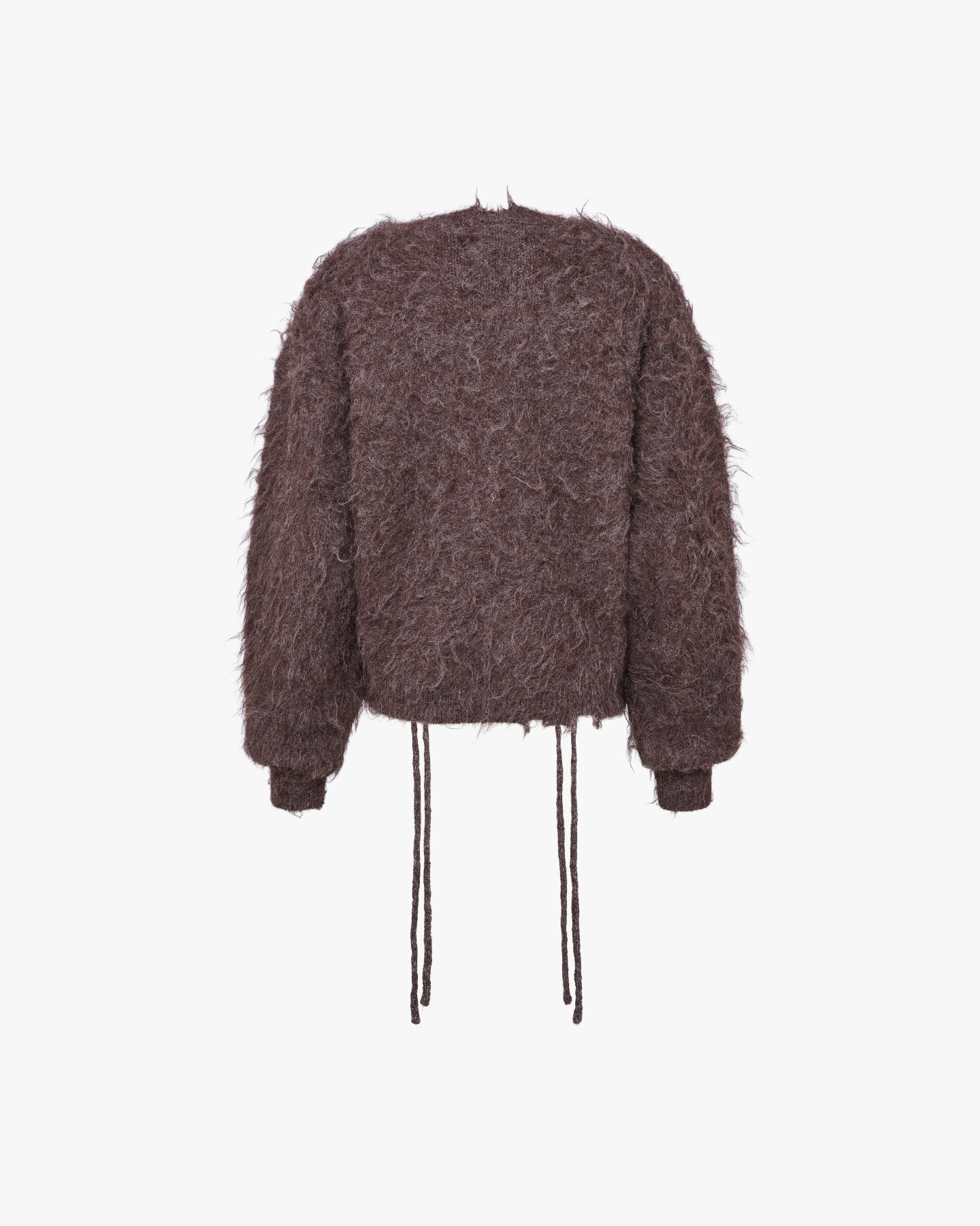 MOHAIR KIMONO CARDIGAN - BROWN