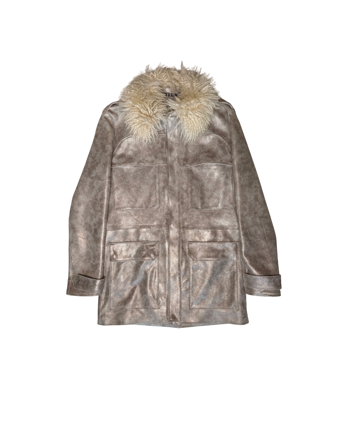 275 SILVER LEATHER PARKA