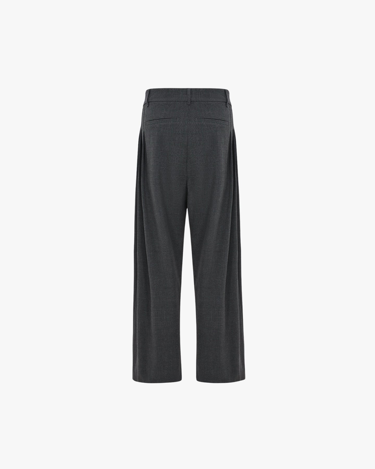 'IYAS' PLEATED SUIT PANTS – CHECKED