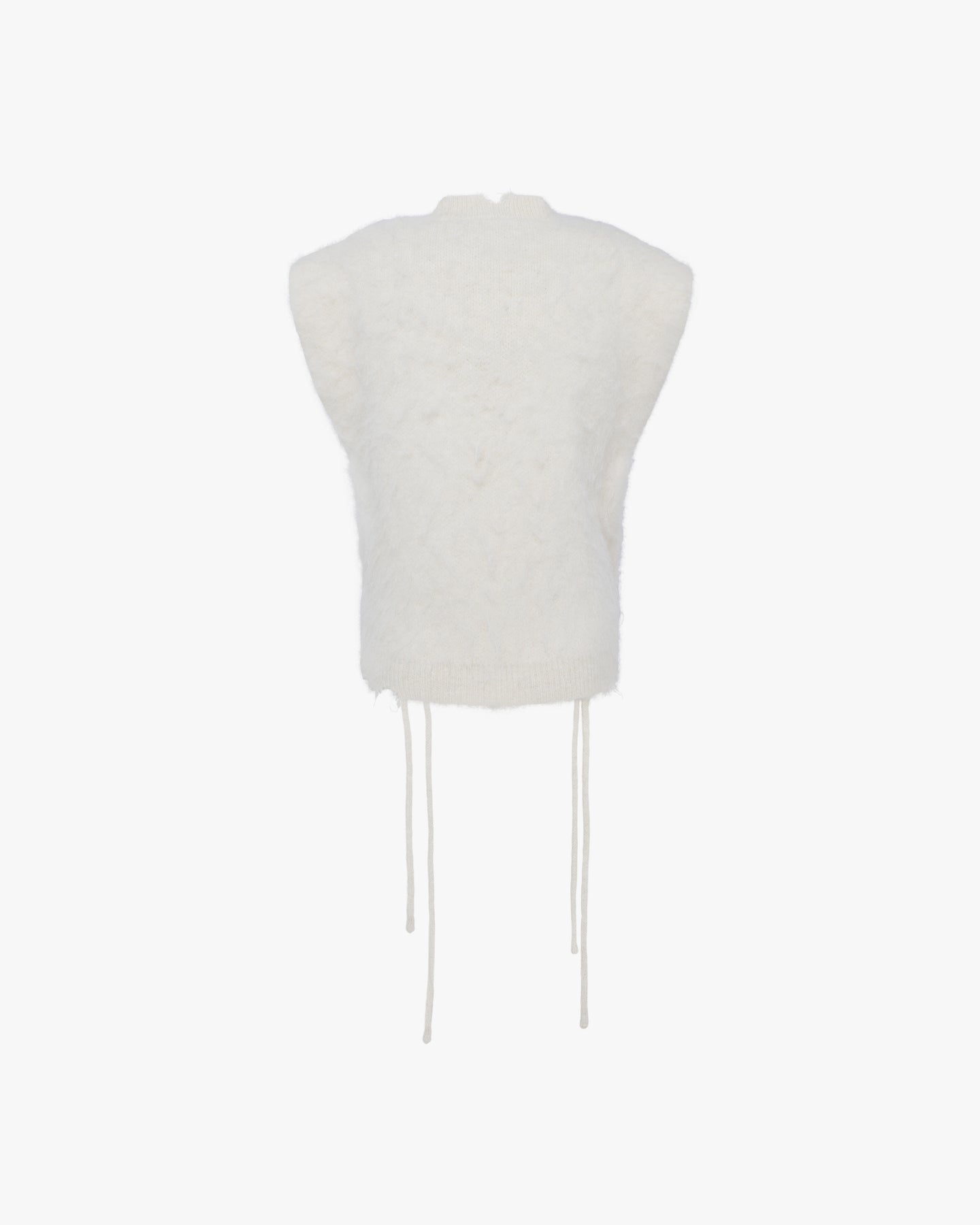 MOHAIR KIMONO VEST - OFF WHITE