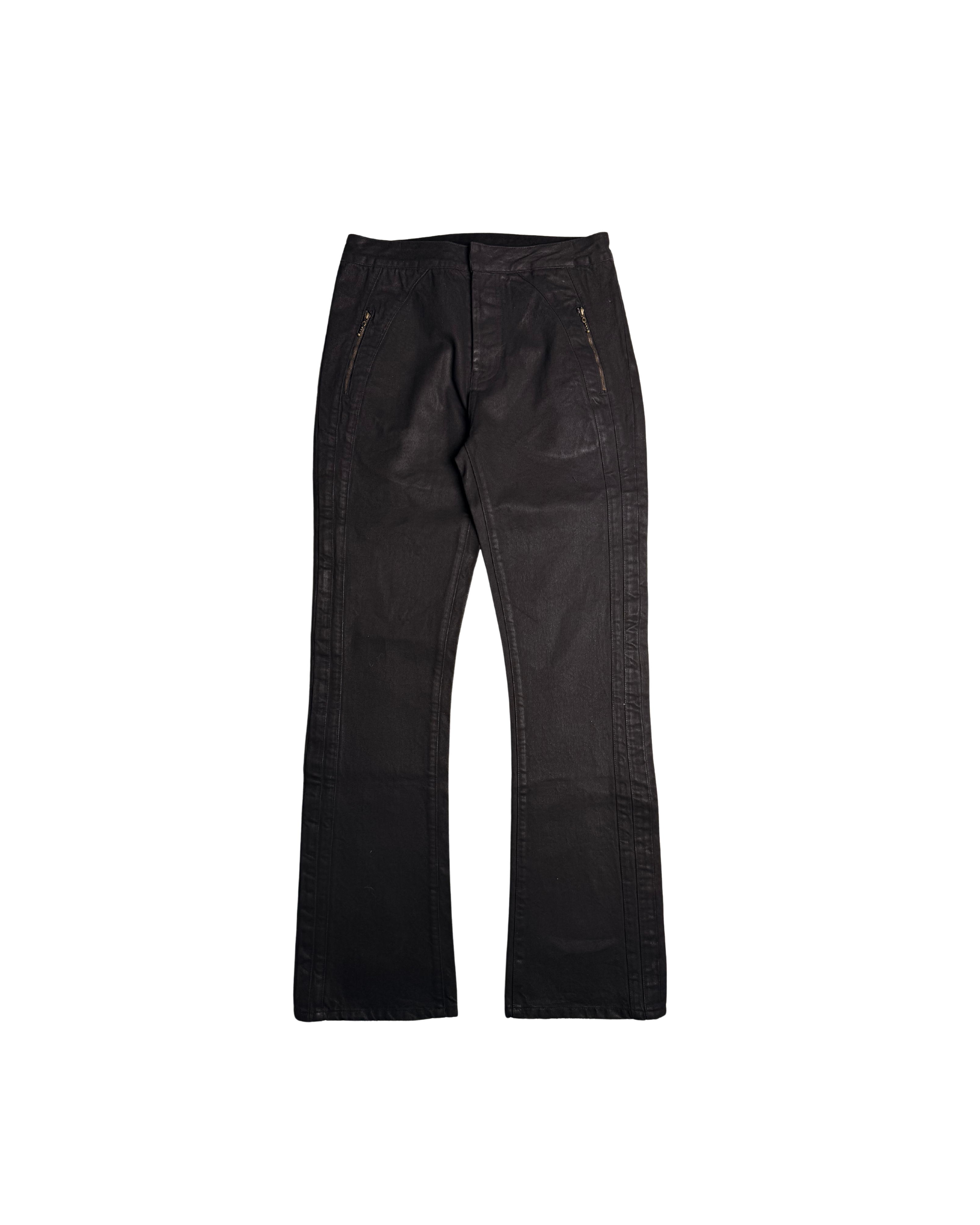 096 WAXED PANTS – BLACK
