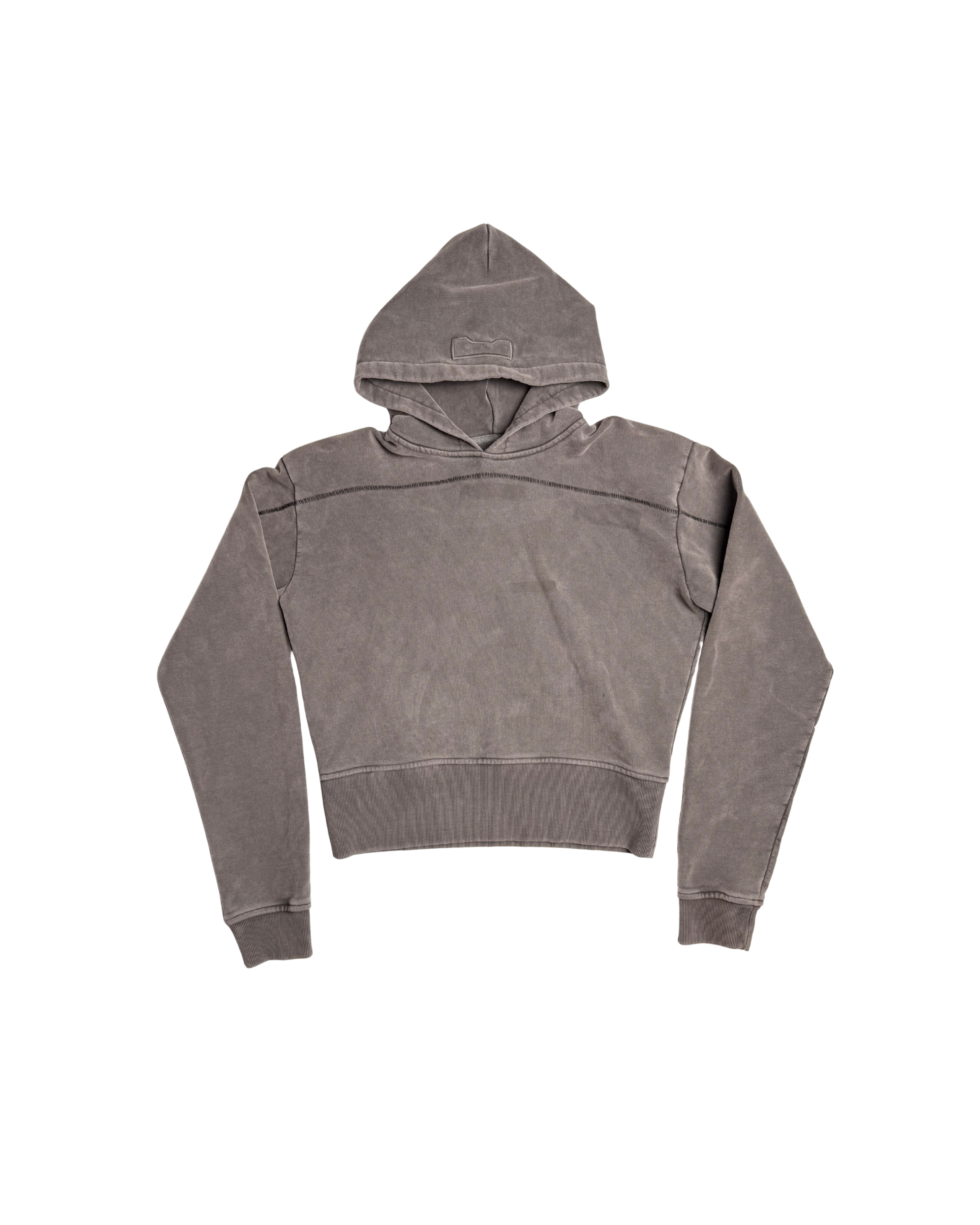 107 FITTED HOODIE – WASHED GREY