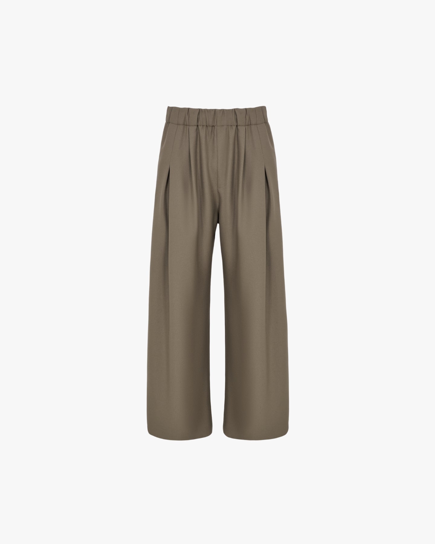 'RAAHA' TWILL WIDE-LEG SUITPANTS - TAN