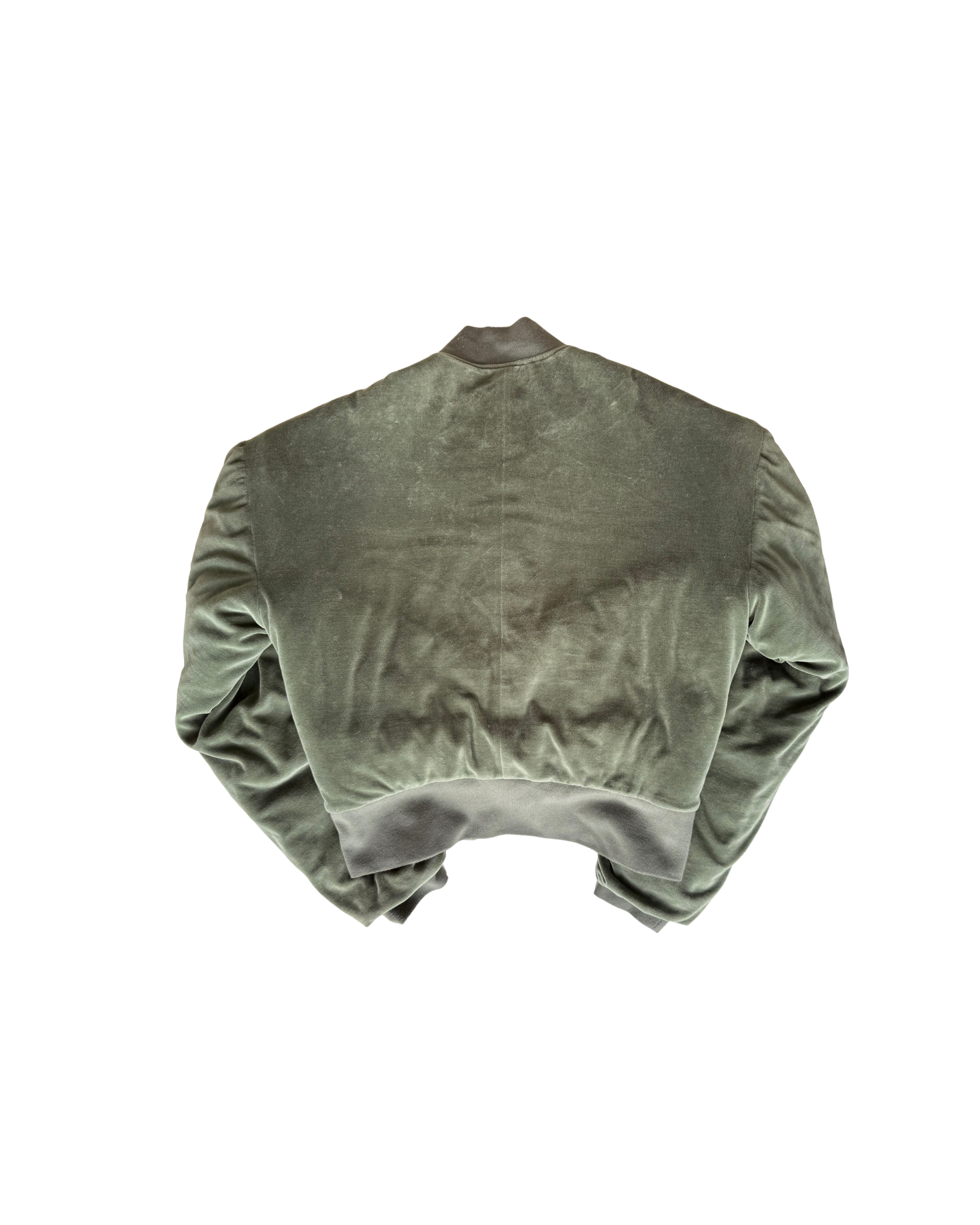260 GREEN VELOUR BOMBER