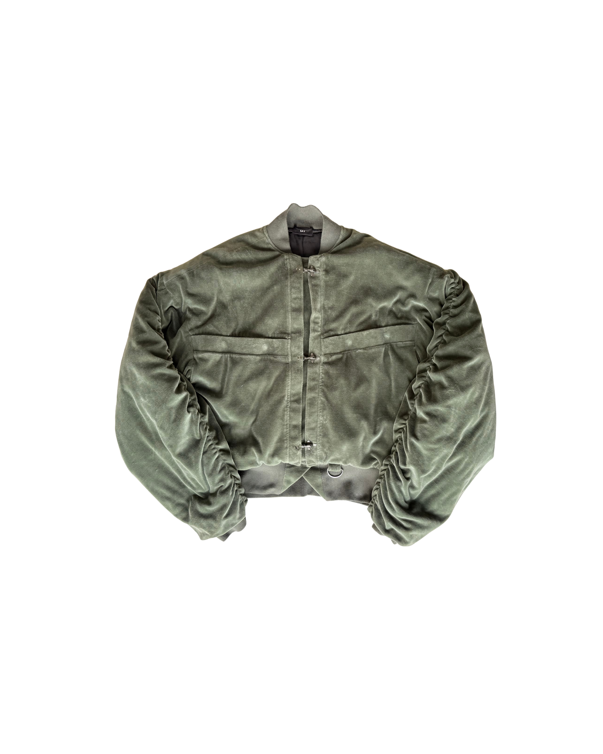 260 GREEN VELOUR BOMBER