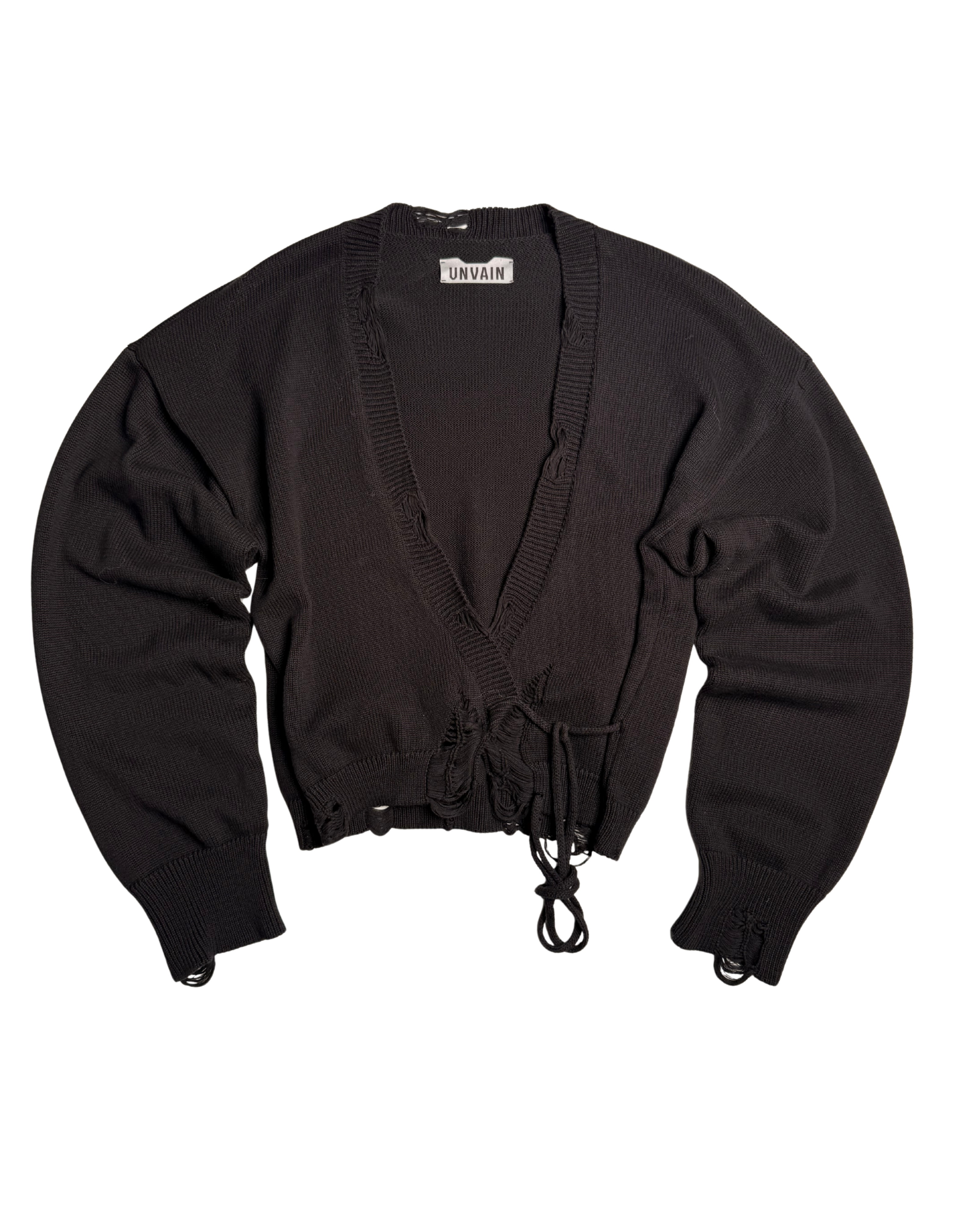 020 KNIT CARDIGAN – BLACK