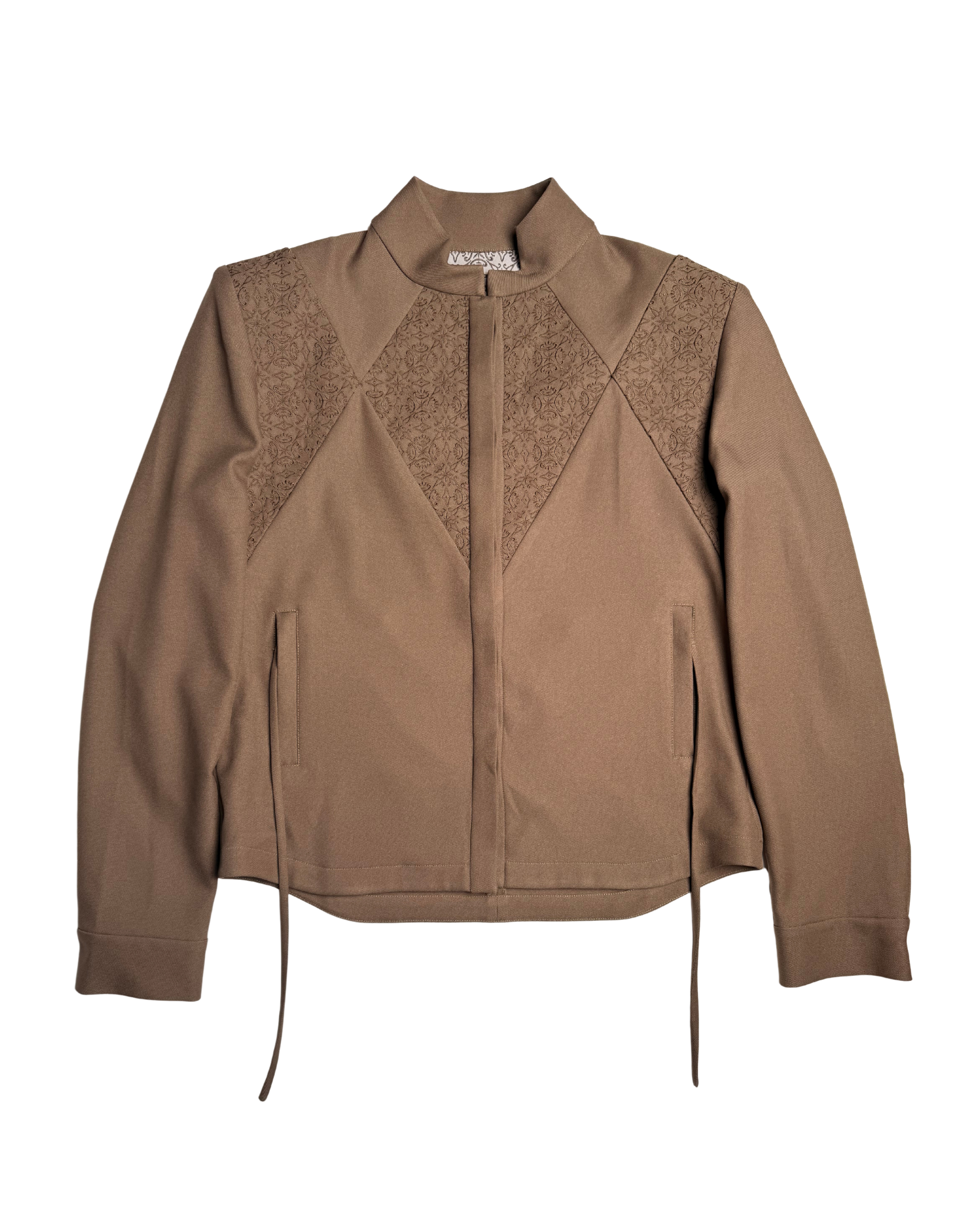 029 EMBROIDERED SHIRT – TAN