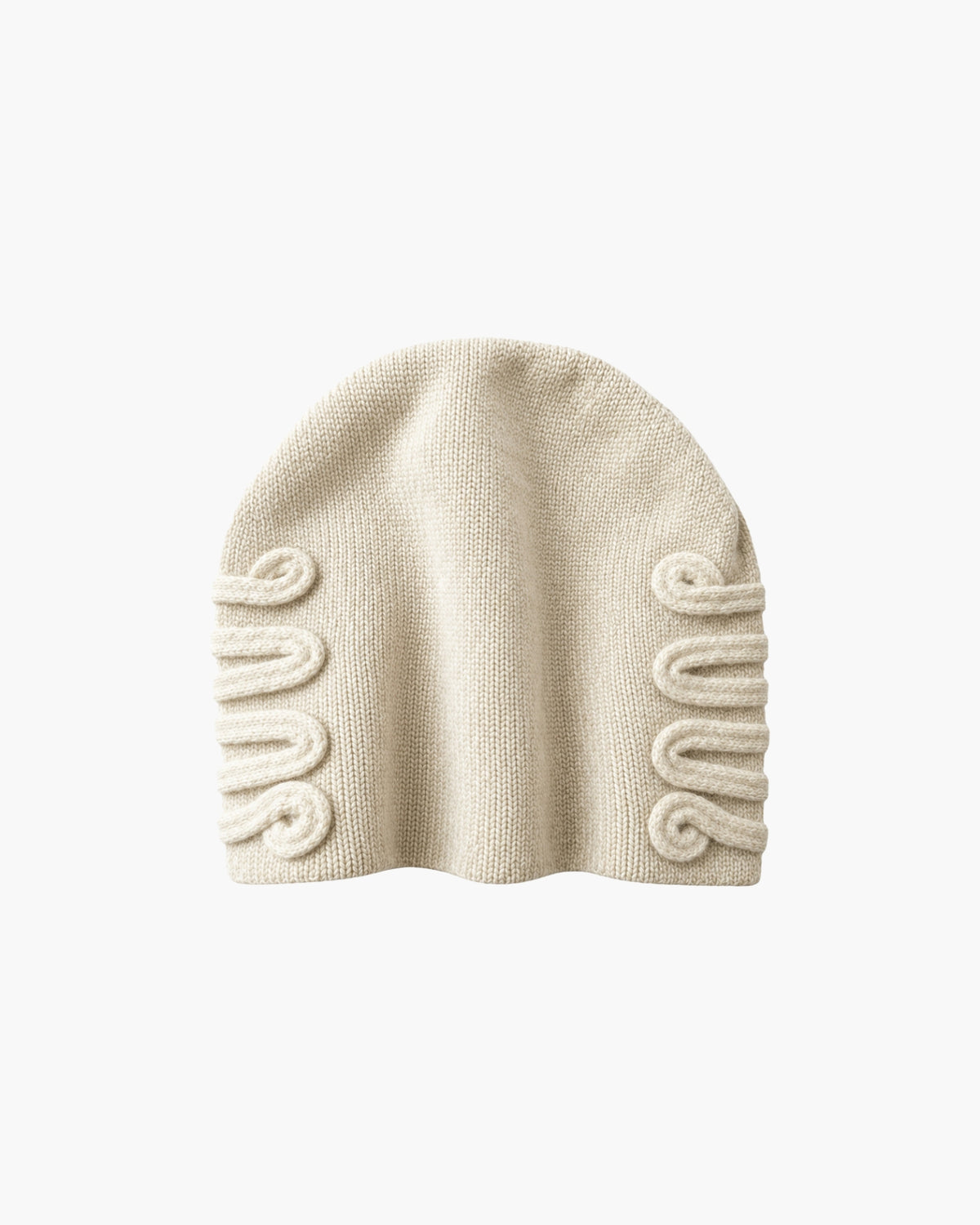 'AMON' LACING BEANIE – OFF WHITE
