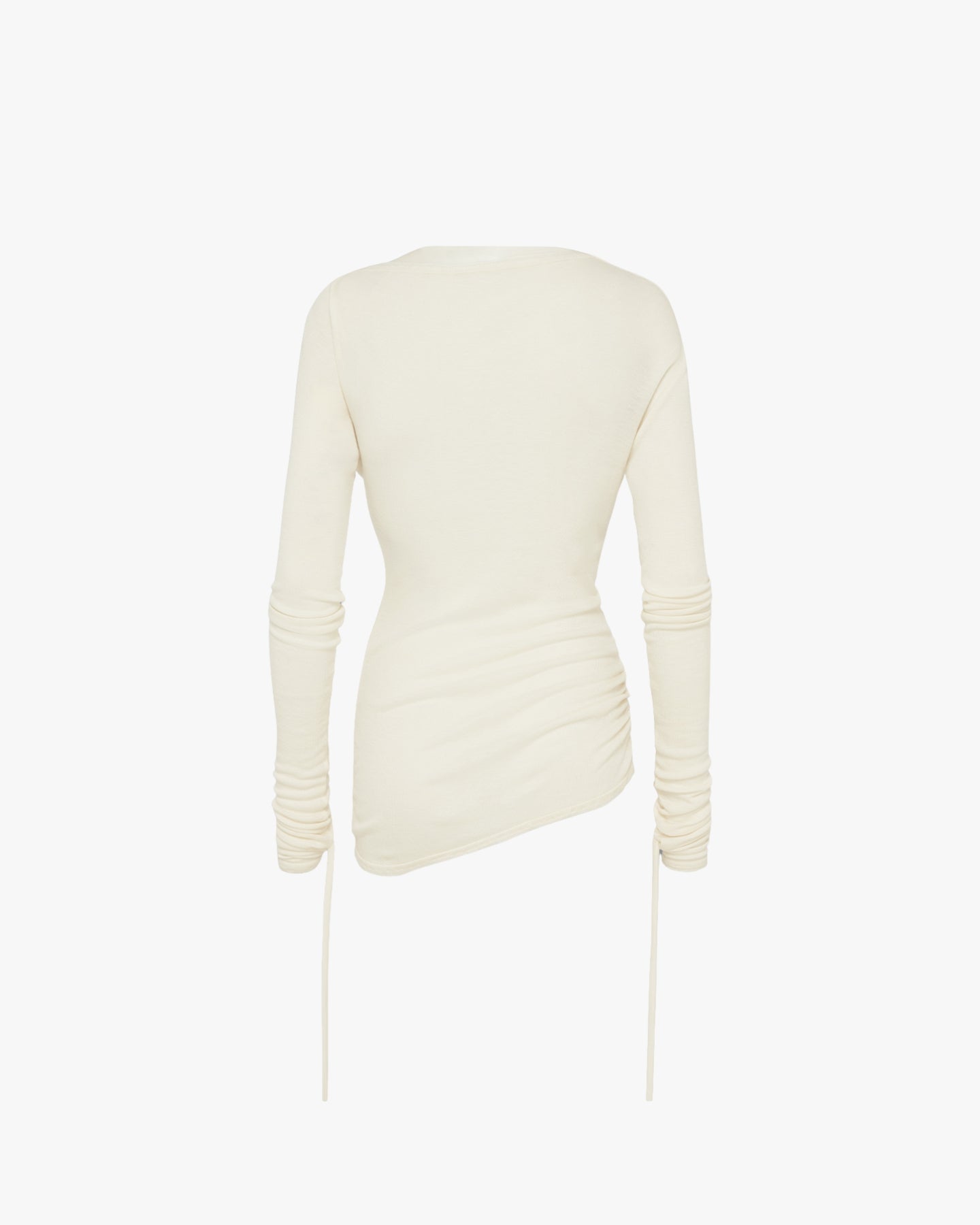 'ZHORA' WOMENS DRAPED LONGSLEEVE – AGED WHITE