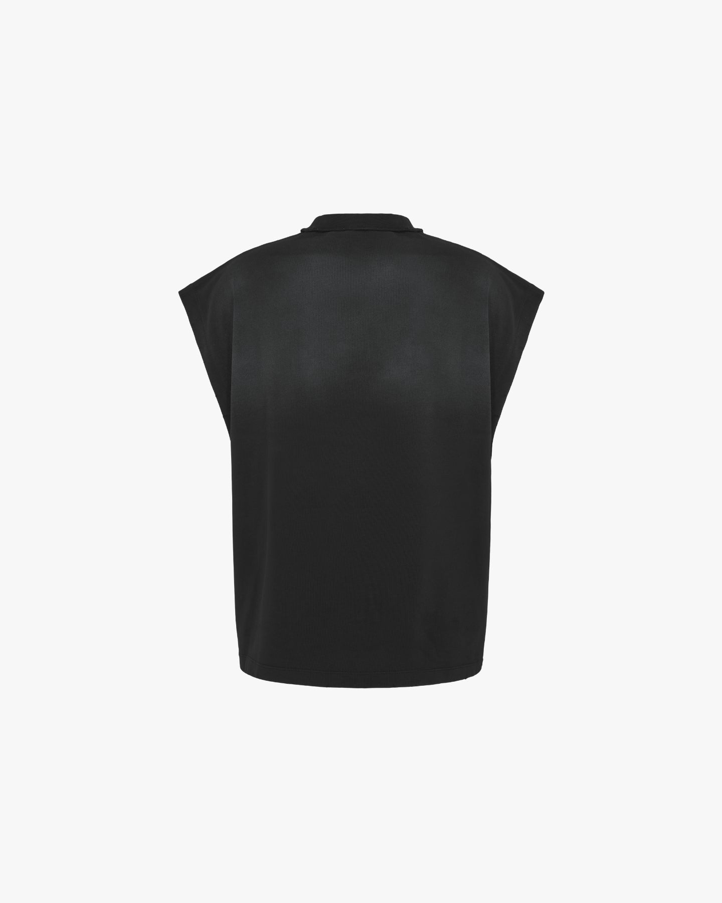 Distressed Sleeveless Shirt - Sunfaded Black