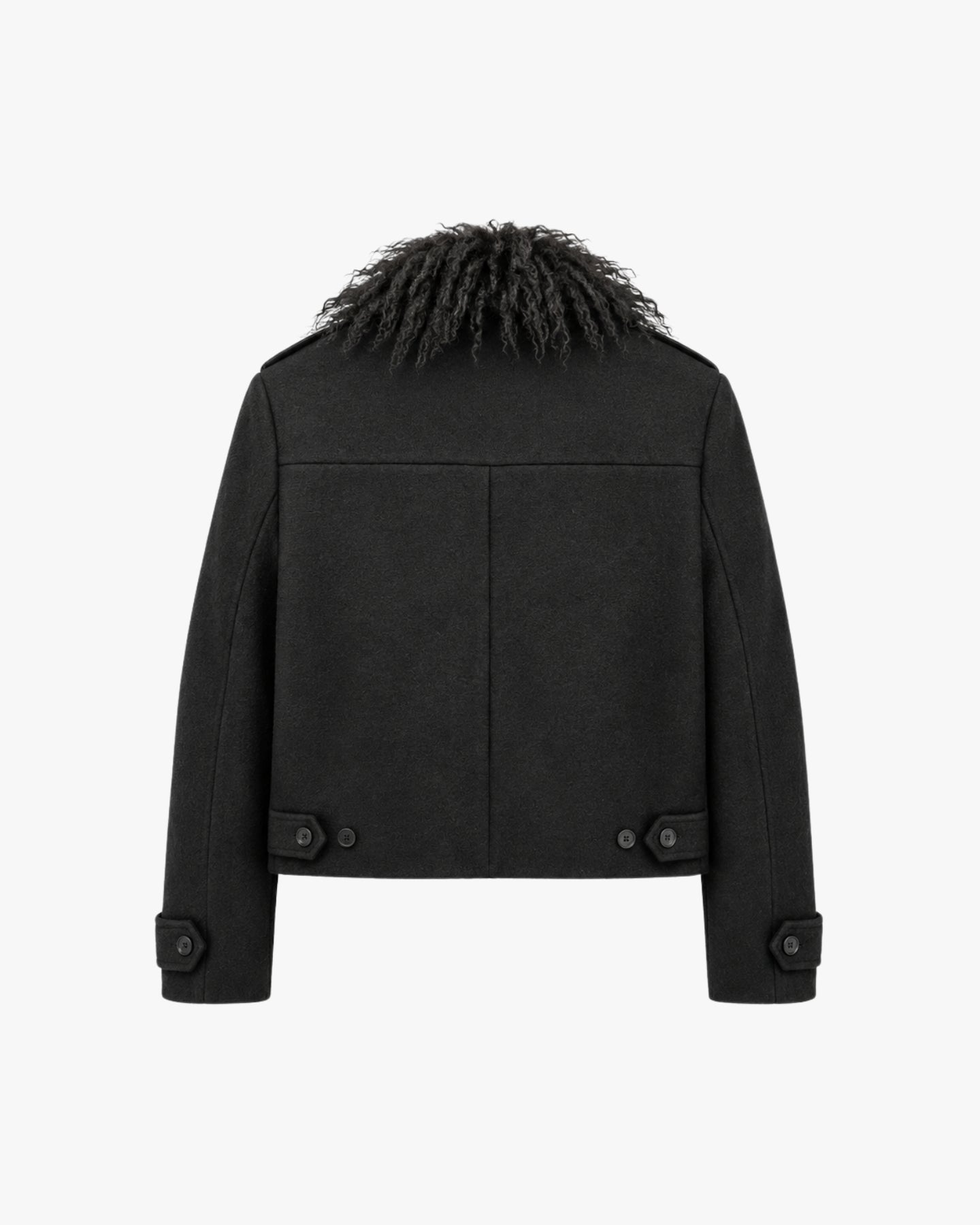 'LIOR' WOOL DUFFLE JACKET – BLACK