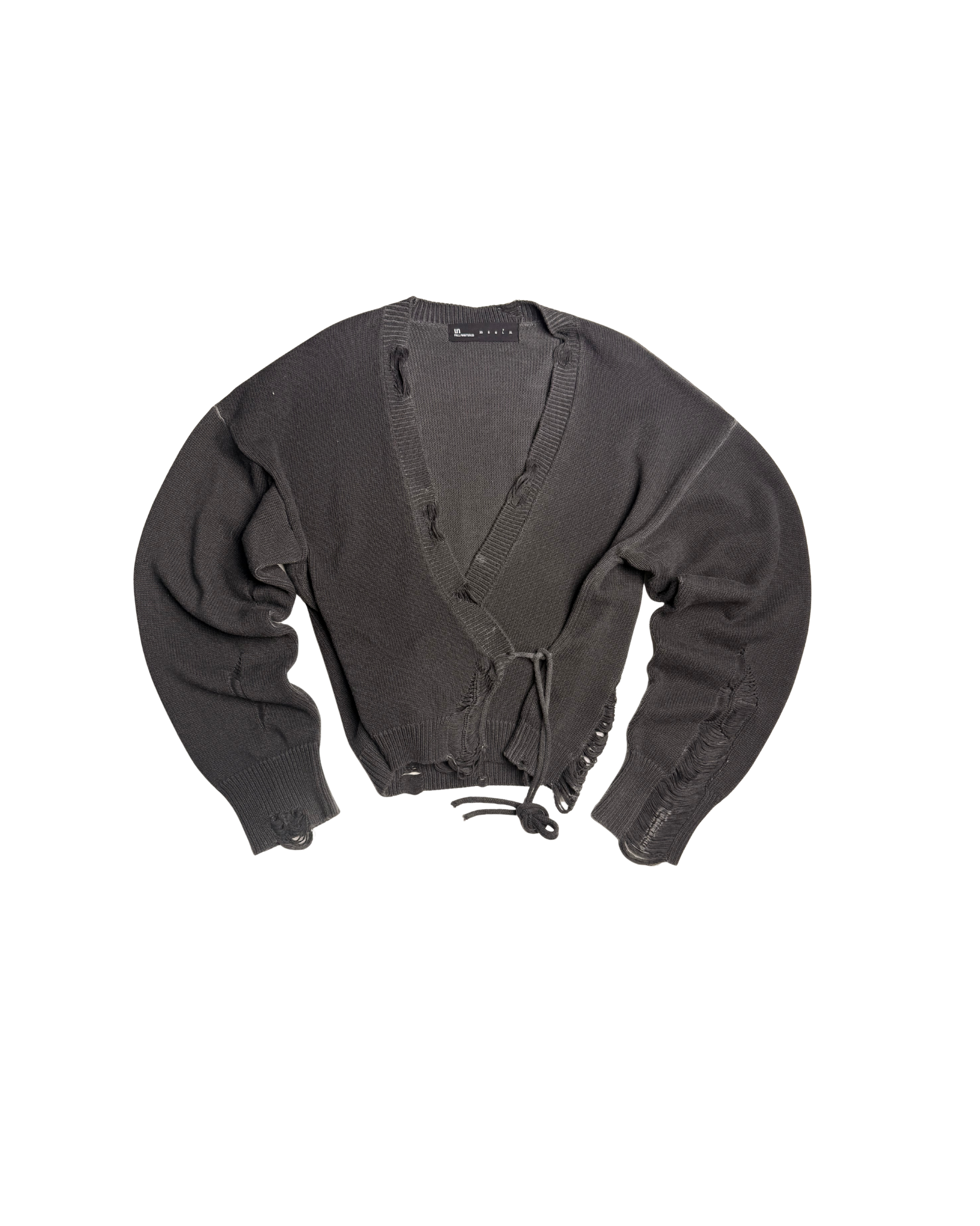 021 KNIT CARDIGAN GREY – WASHED GREY