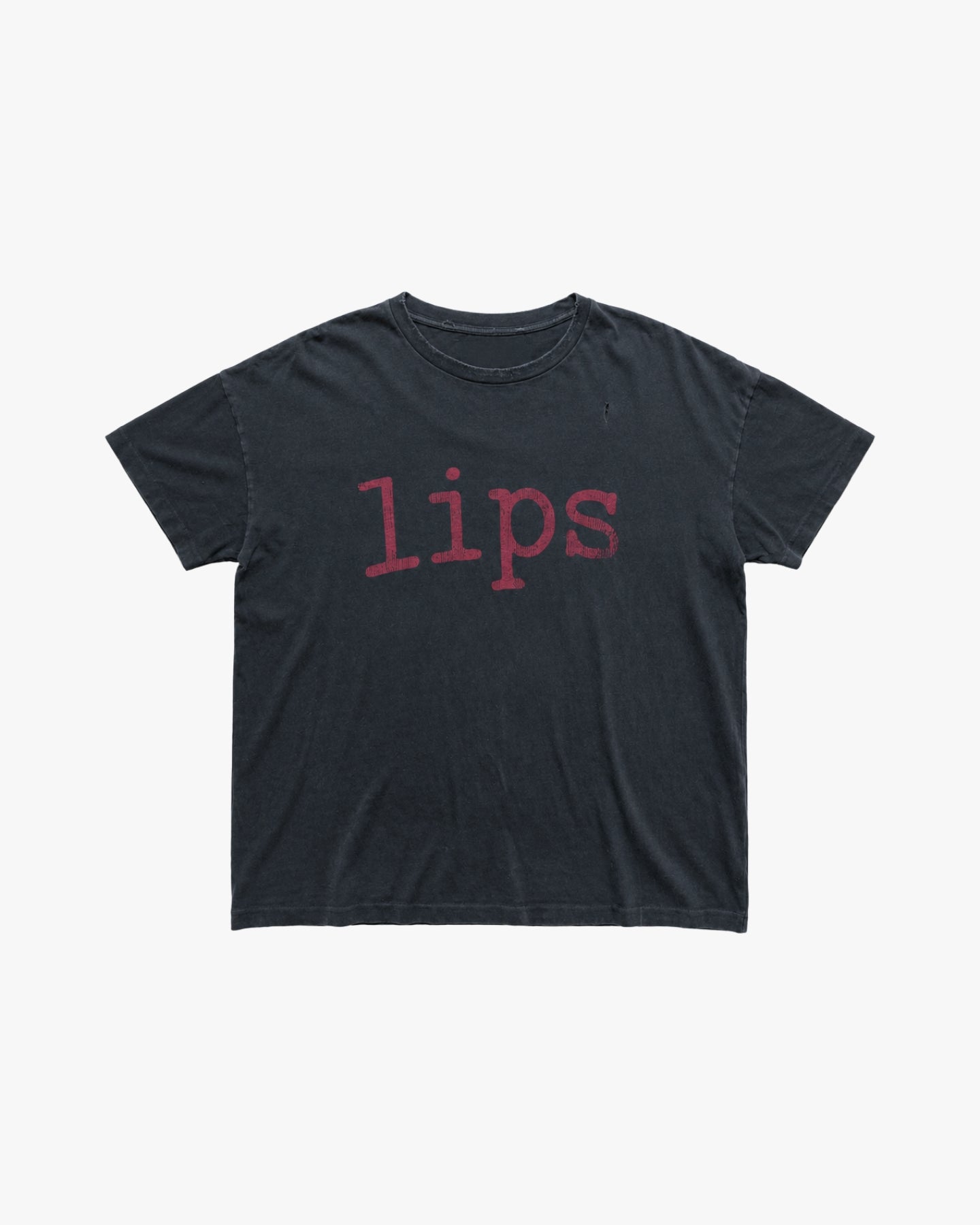 'LIPS' SHIRT – WASHED BLACK