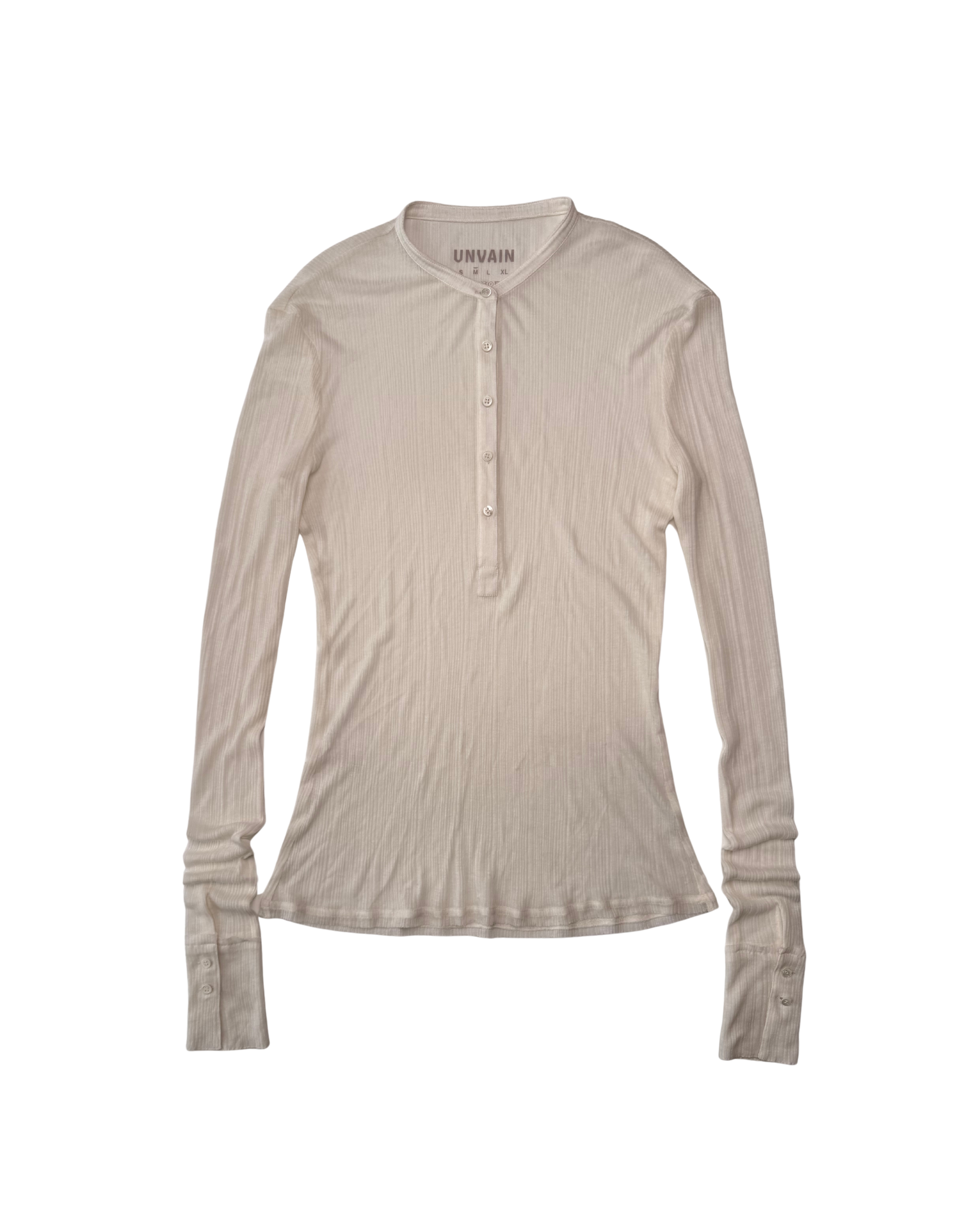 008 HENLEY SHIRT – OFF WHITE