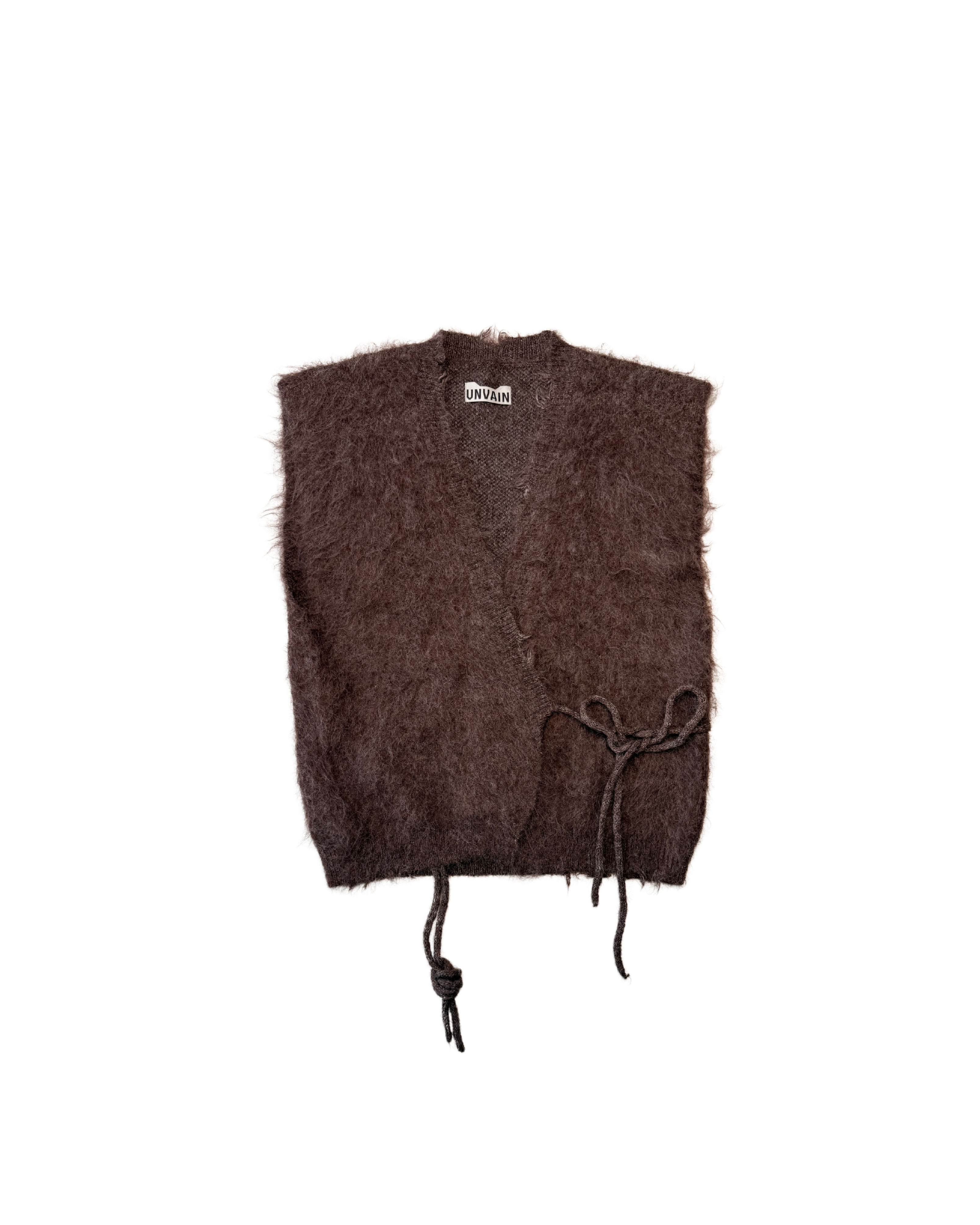 016 MOHAIR VEST – BROWN