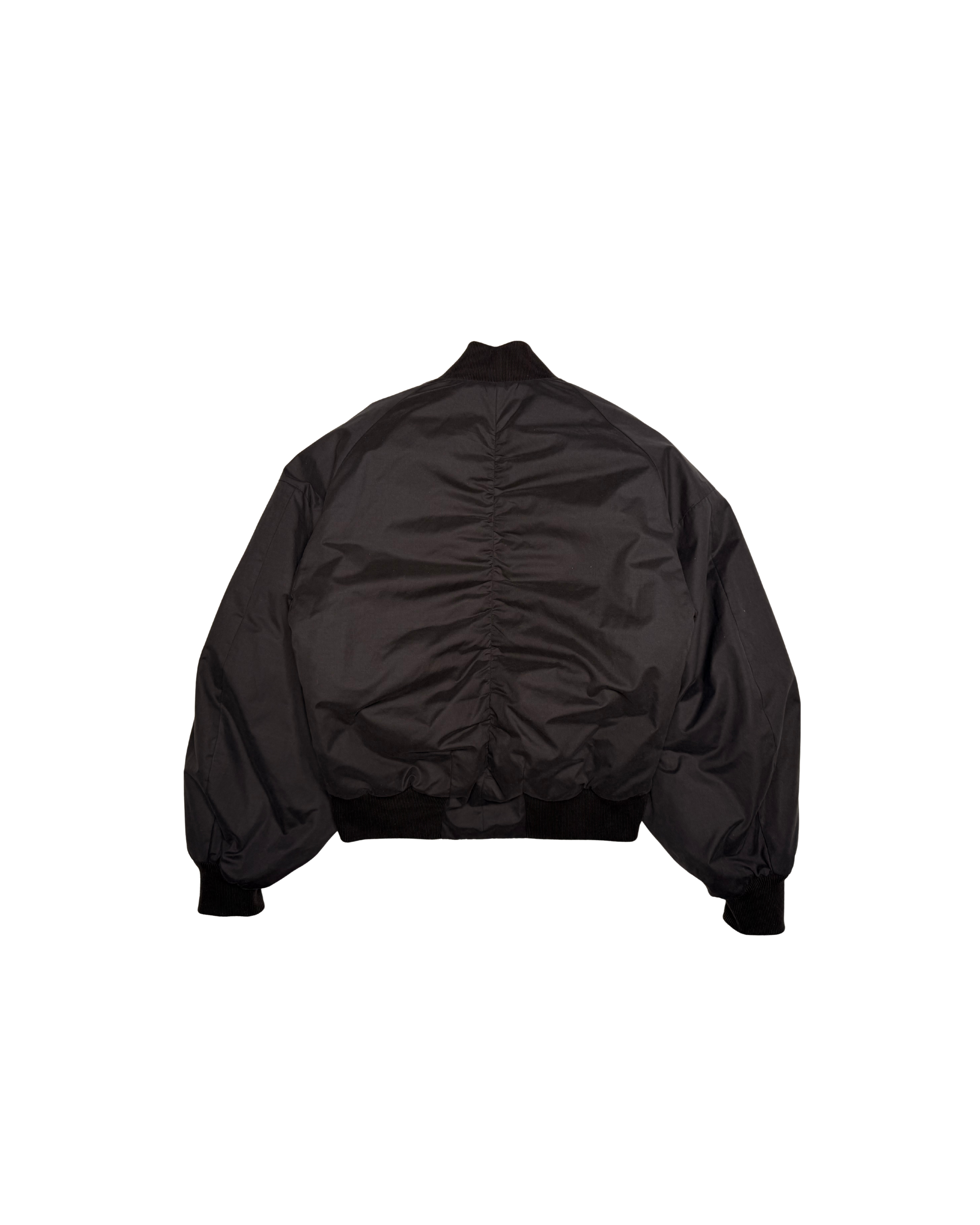 068 NYLON BOMBER JACKET – BLACK