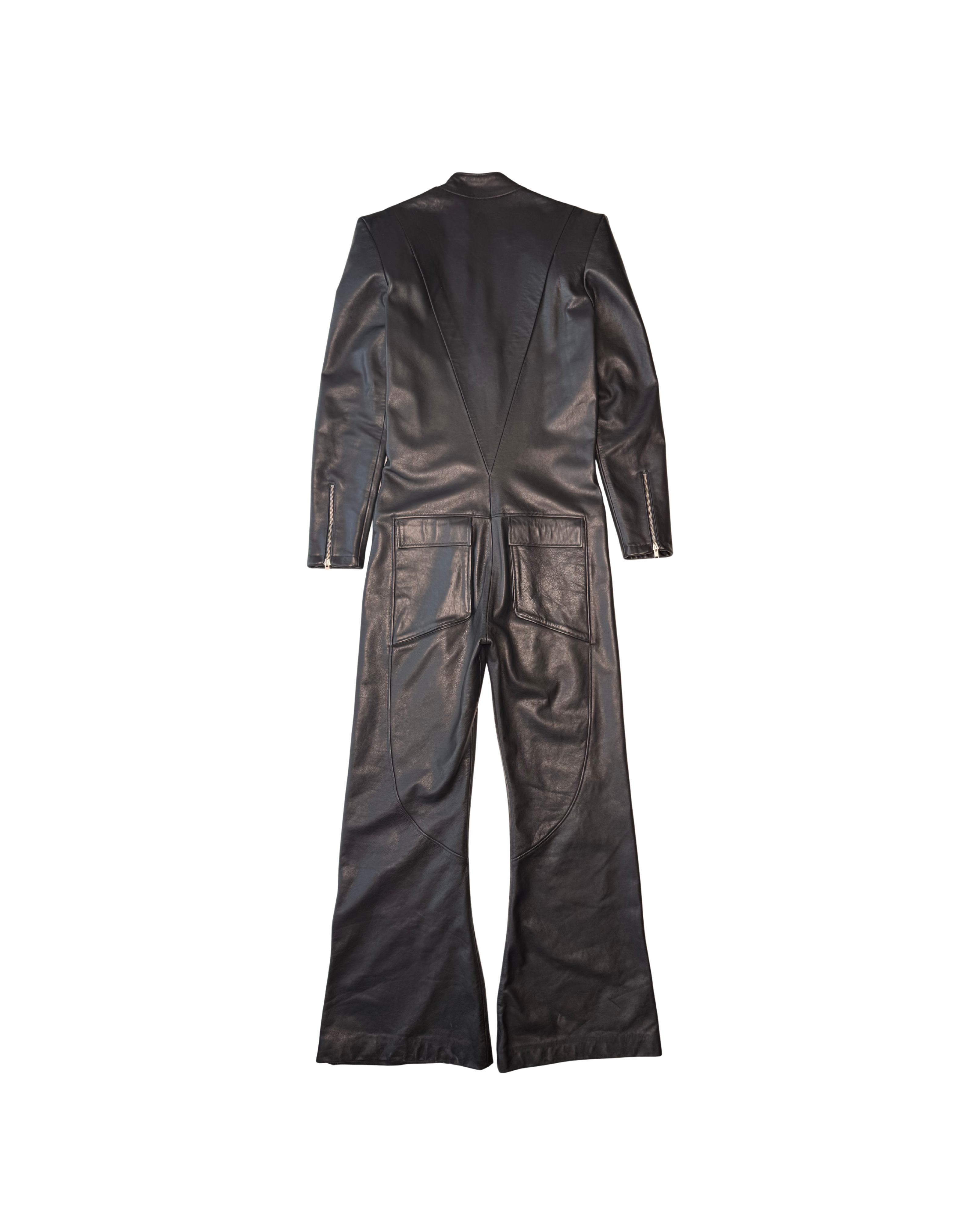 081 LEATHER OVERALL – BLACK