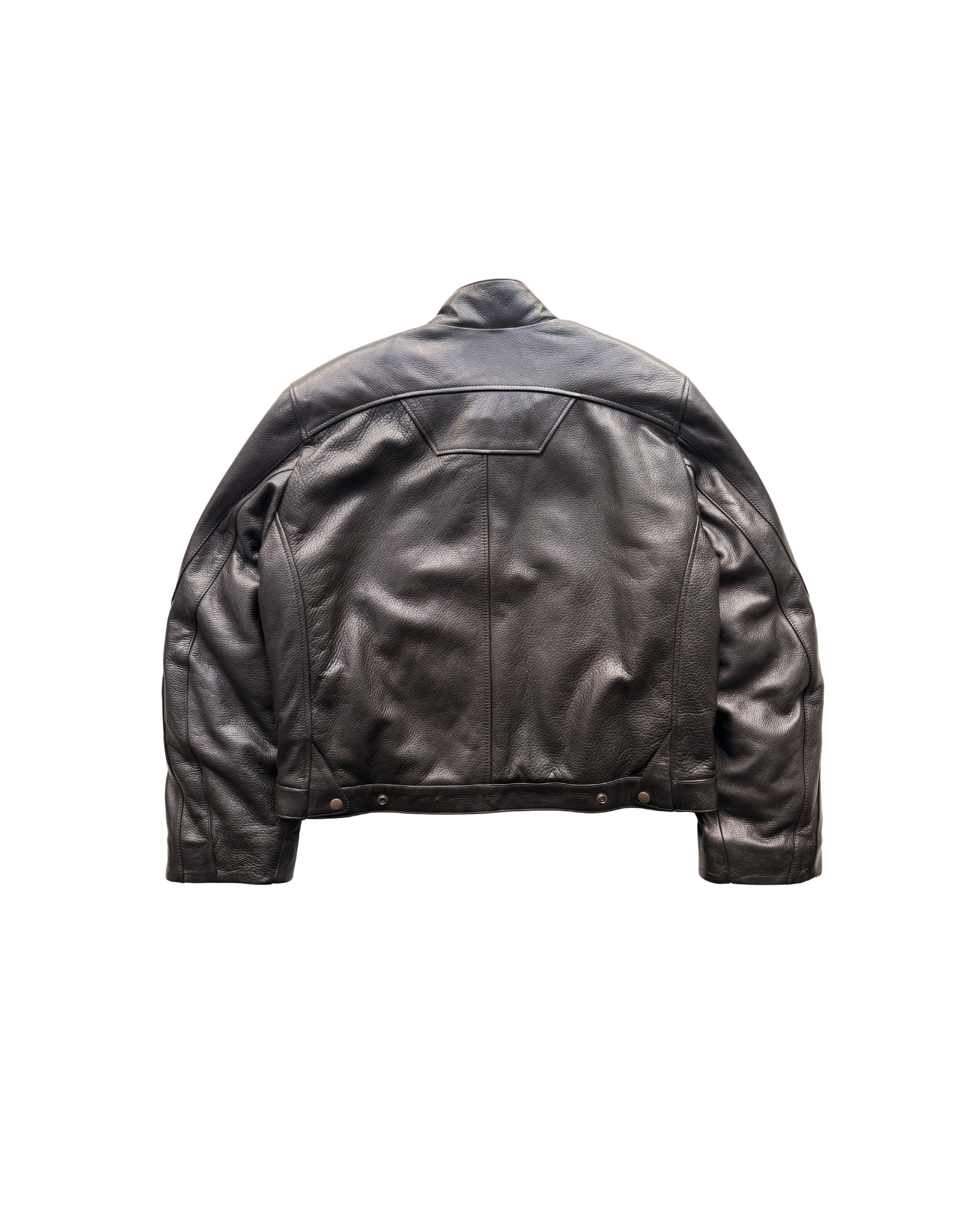 102 LEATHER MOTORCYCLE JACKET – BLACK