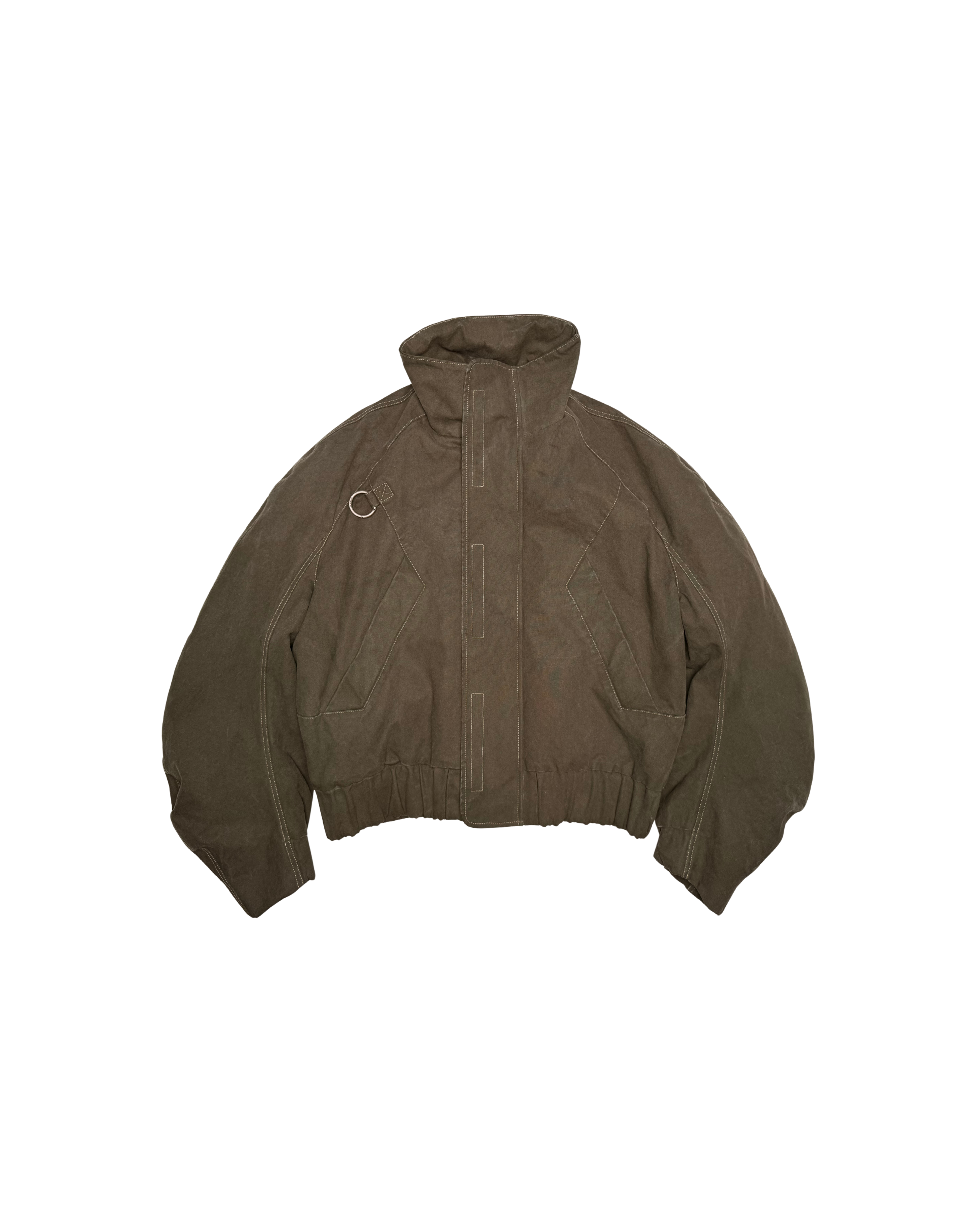 104 CANVAS BOMBER – OLIVE