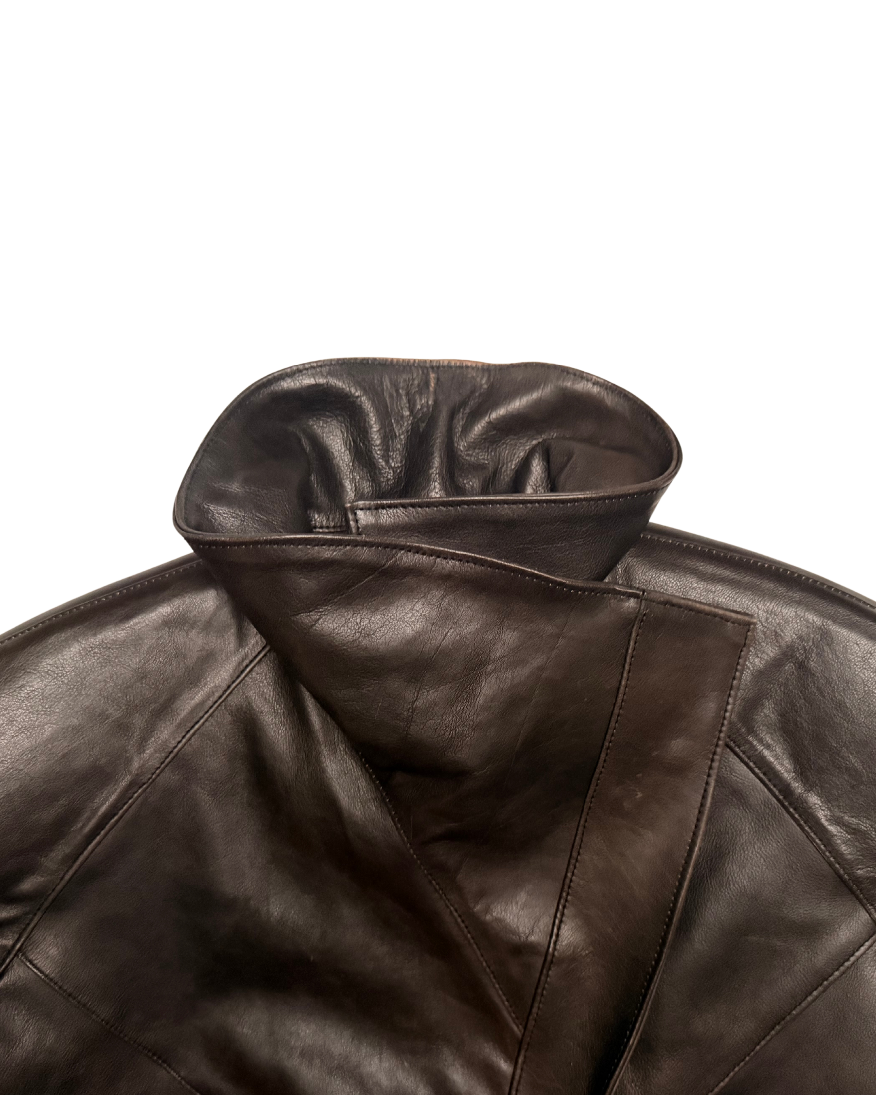 114 LEATHER JACKET – DARK BROWN