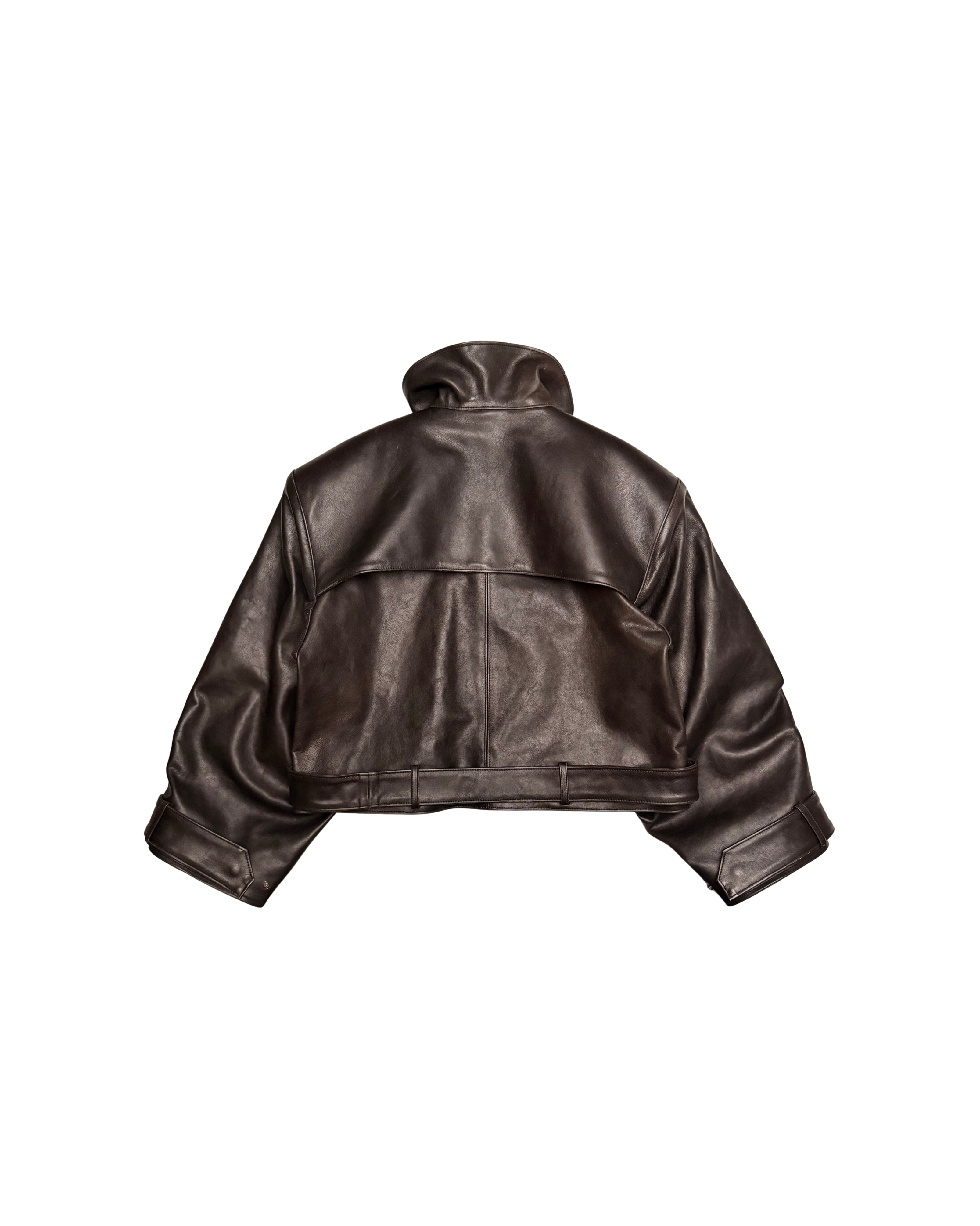 114 LEATHER JACKET – DARK BROWN