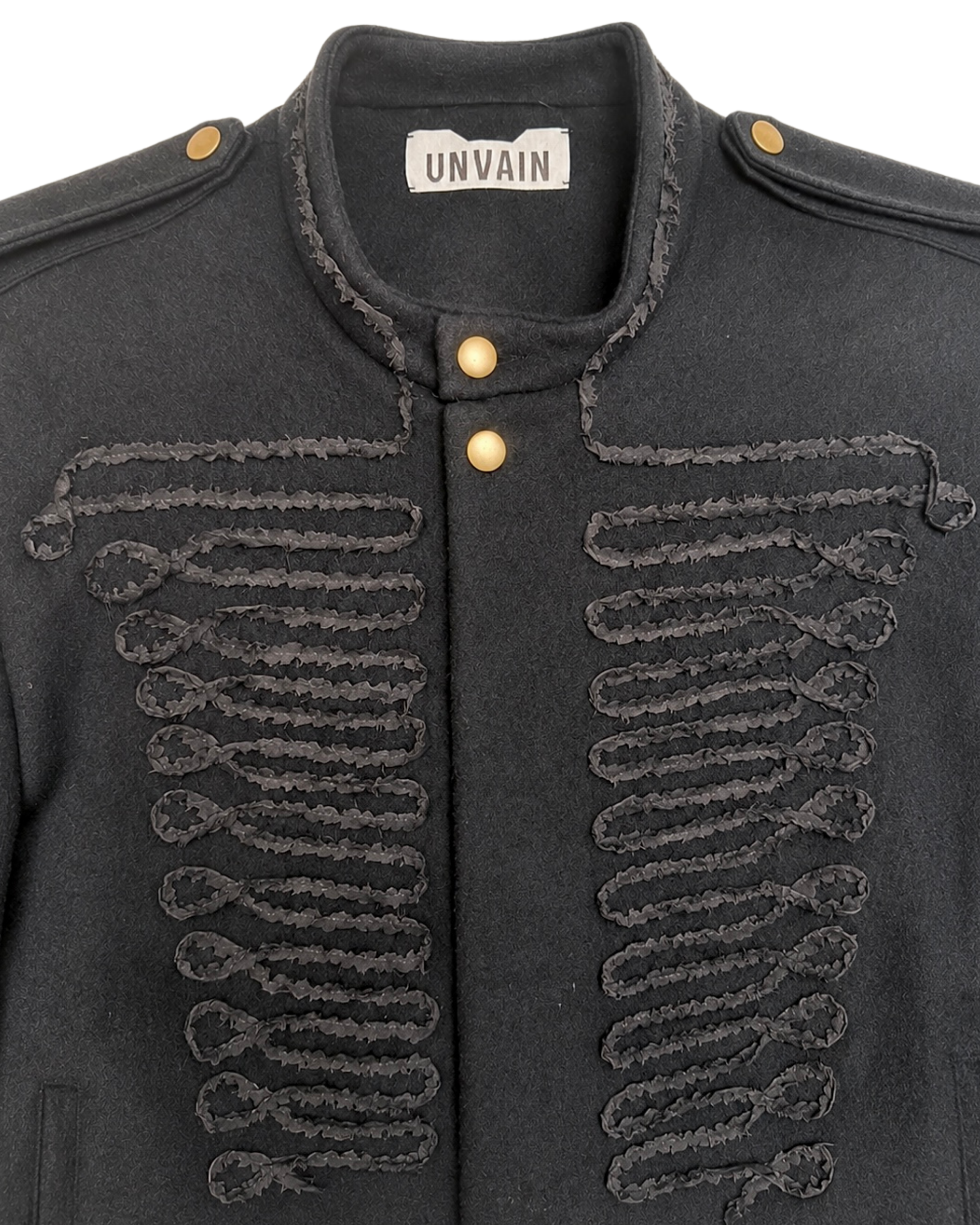 117 WOOL NAPOLEON JACKET – BLACK