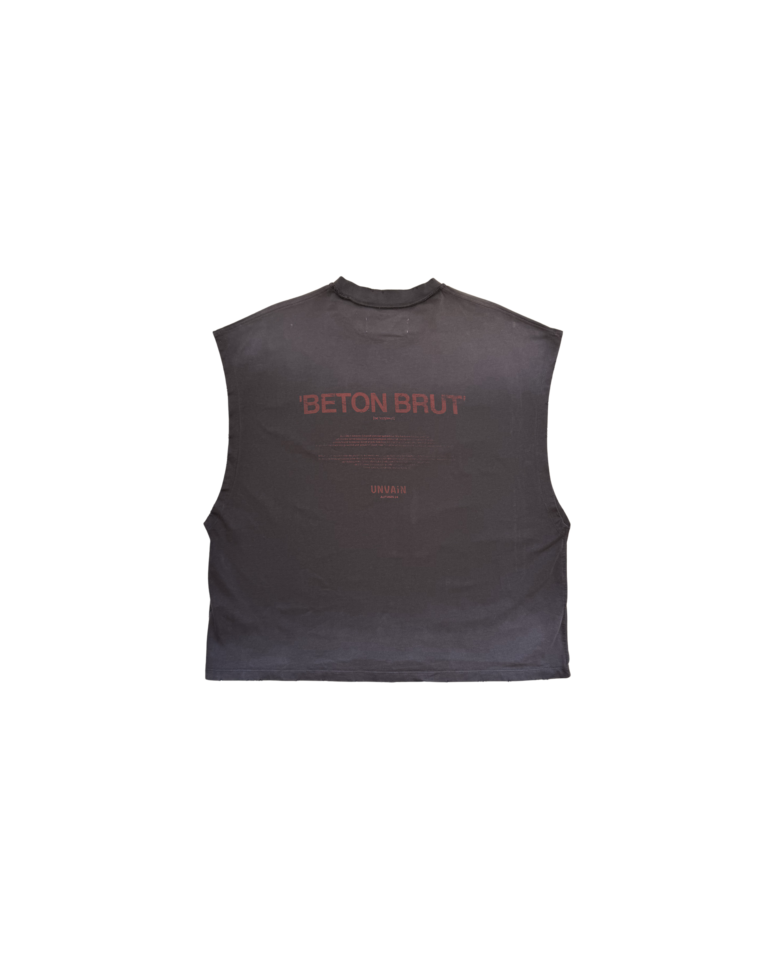 133 BETON BRUT SLEEVELESS SHIRT – BLACK