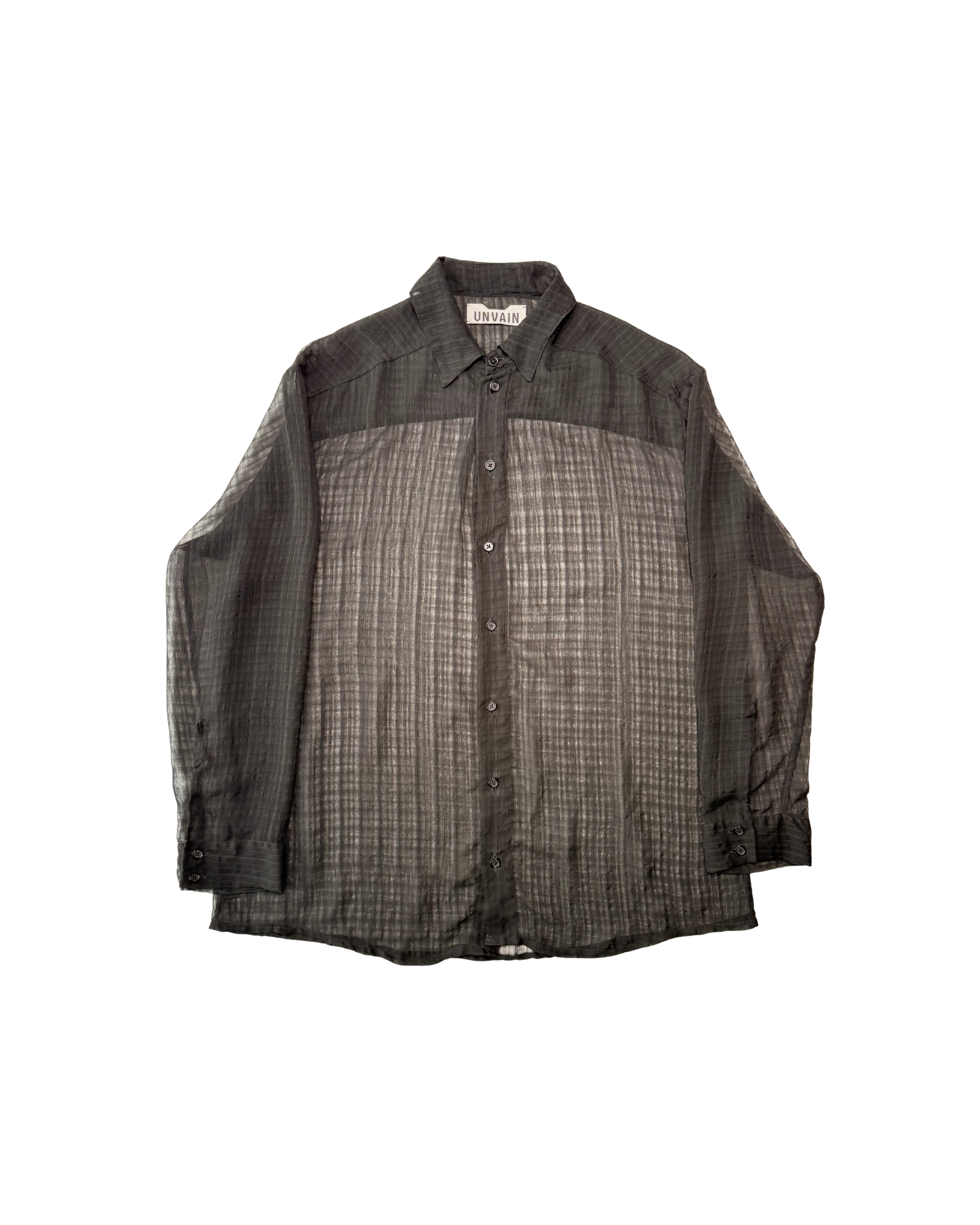 136 SHEER SHIRT – BLACK