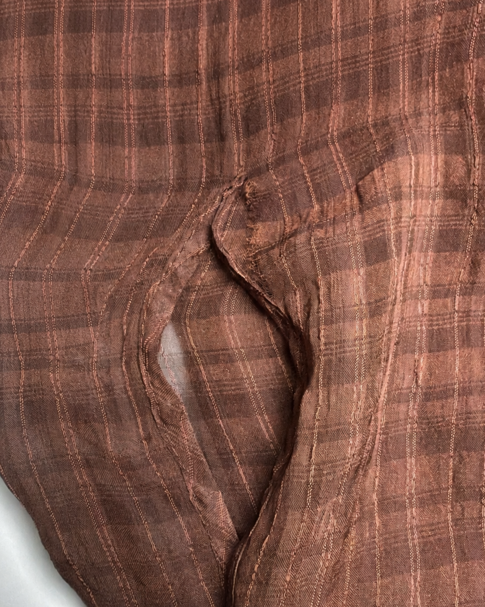 014 SHEER SHIRT – BROWN