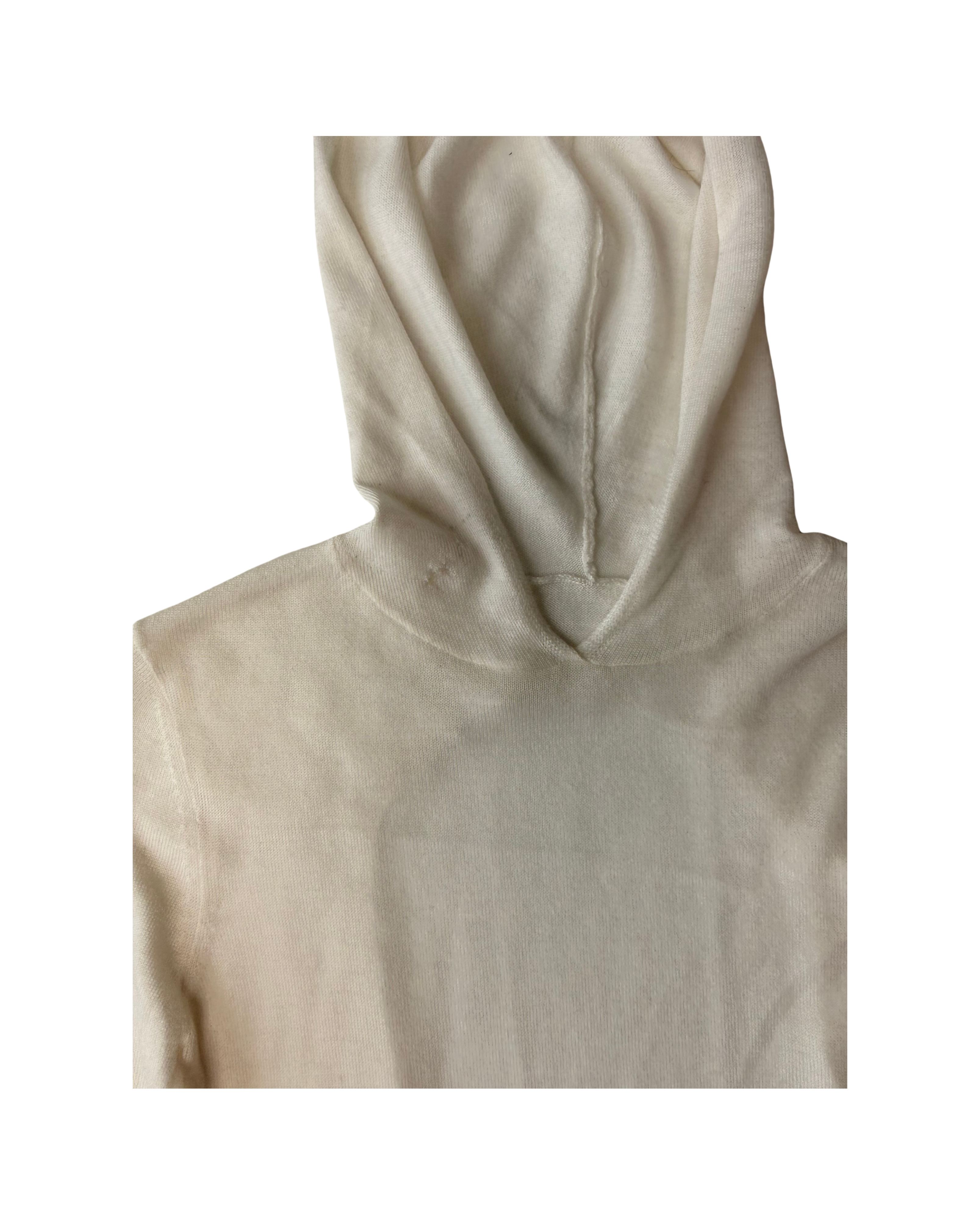 140 HOODED DRESS – OFF WHITE