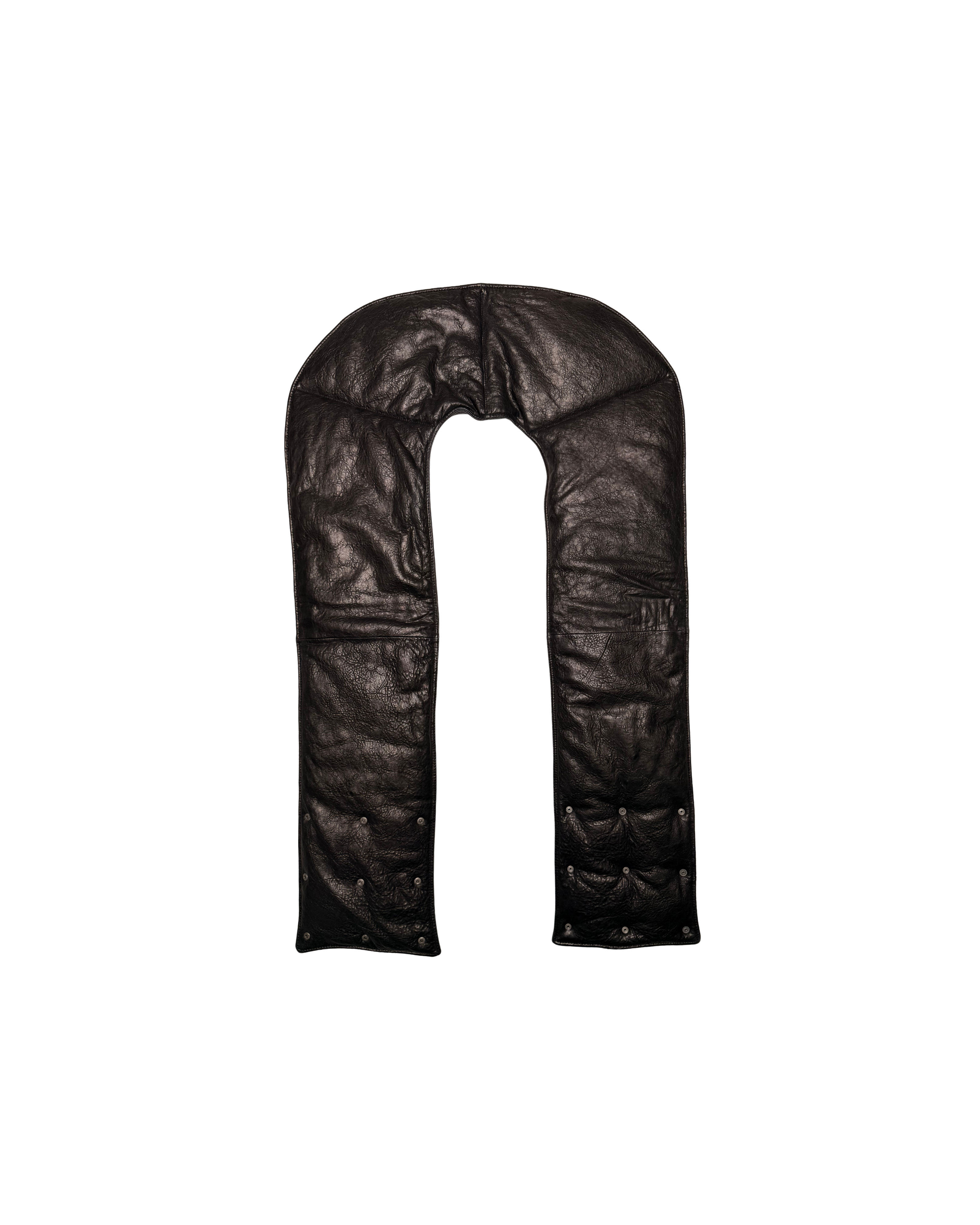 154 LEATHER SCARF VEST – BLACK